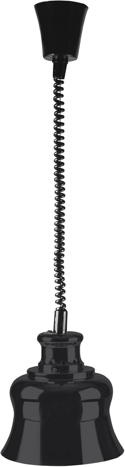 Lacor 69359 - Lampada Riscaldante a Infrarossi Nera