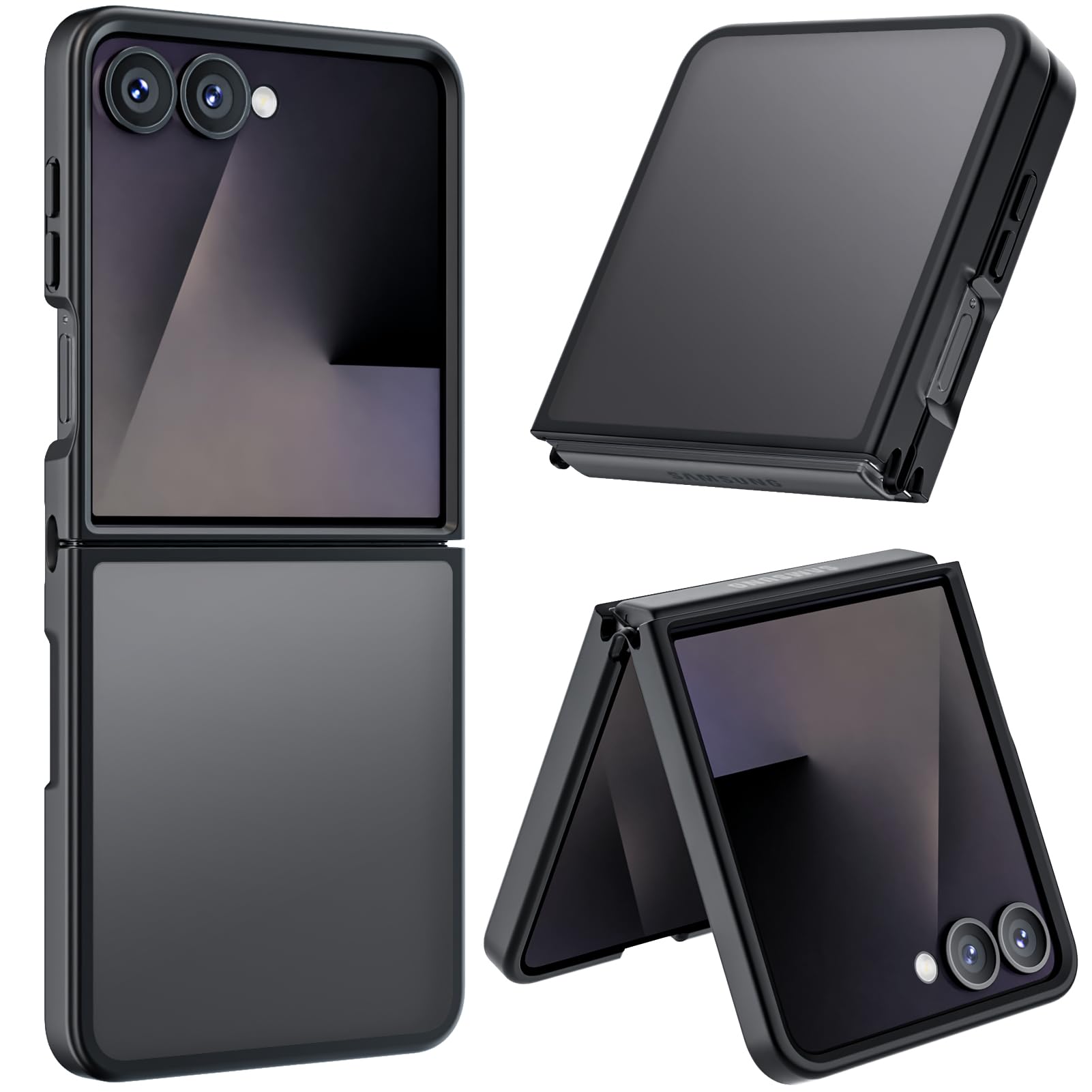 Acronix Cover per Samsung Galaxy Z Flip 7, Nero