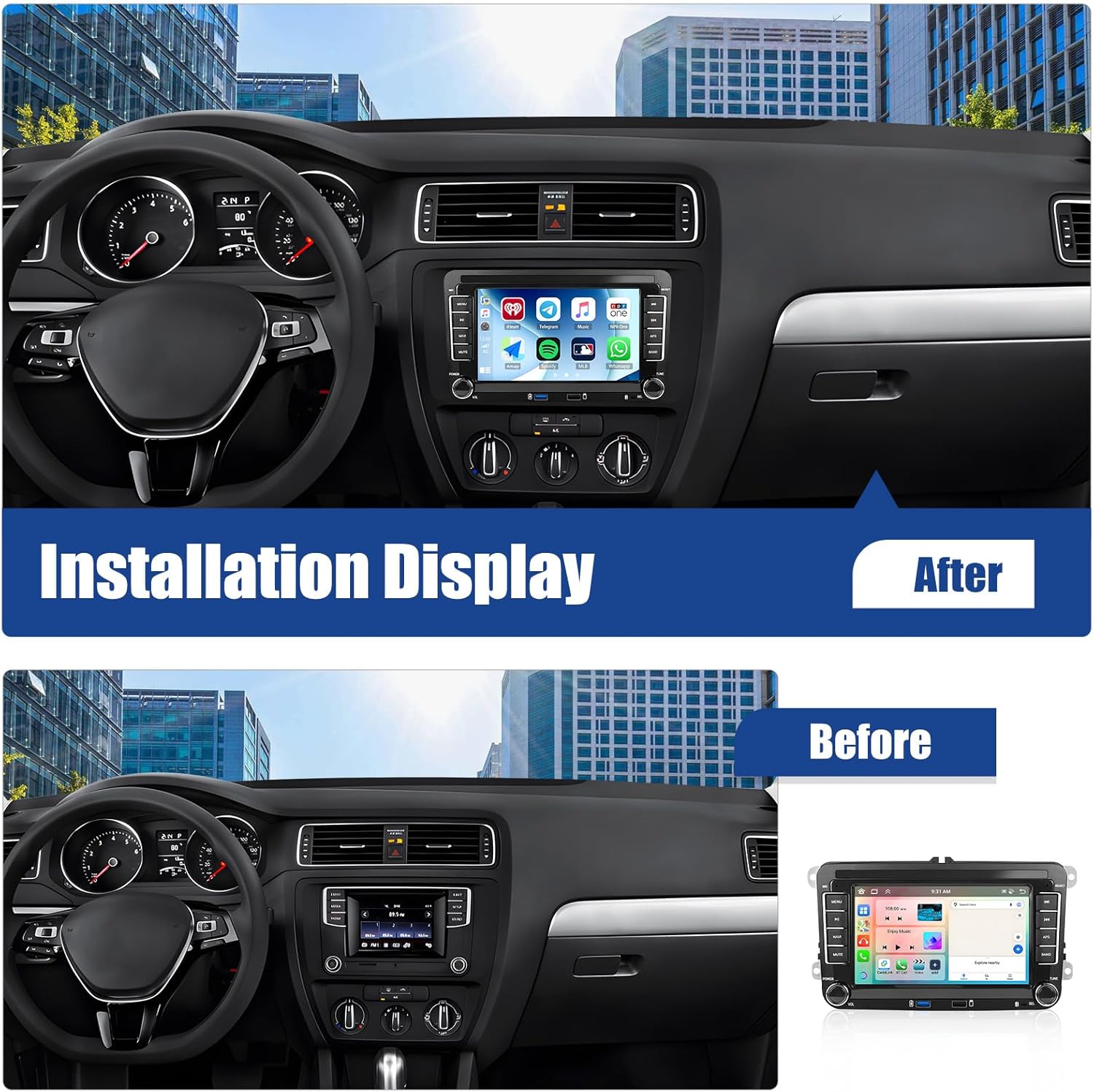 Sixwin Autoradio Android 13 CarPla/Android Auto 7 Pollici - immagine 2