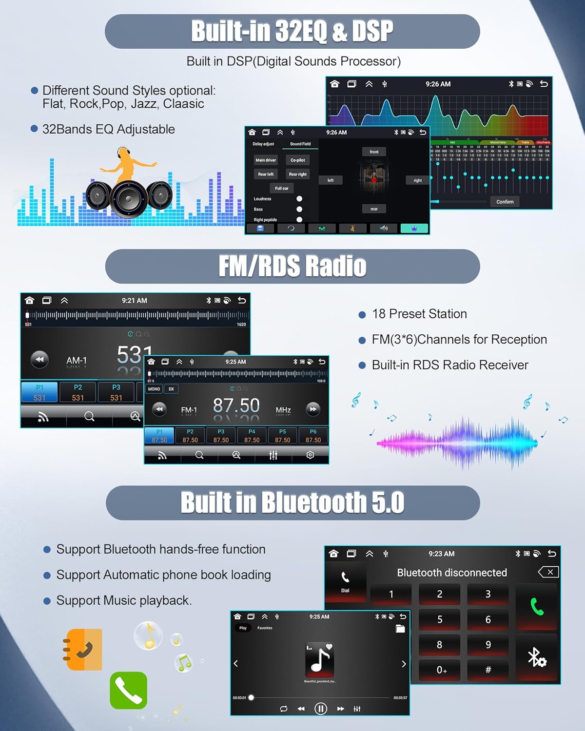 Sixwin Autoradio Android 13 CarPla/Android Auto 7 Pollici - immagine 6