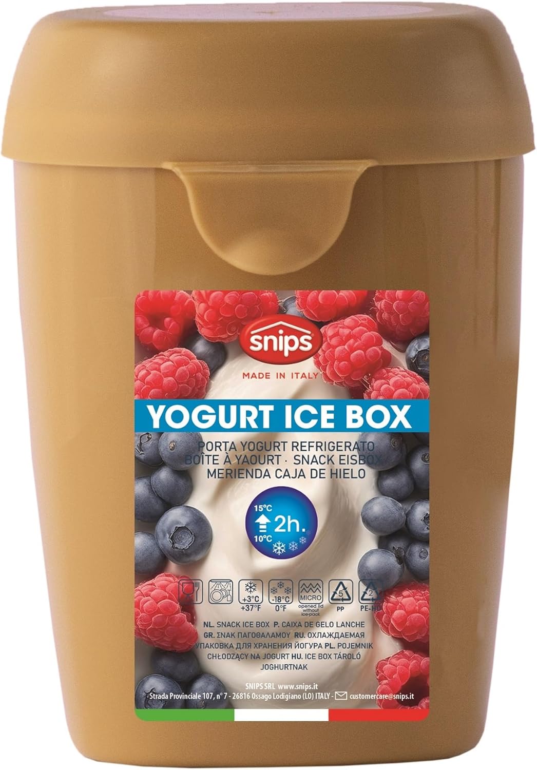 Snips Porta Yogurt Refrigerato 0,5 L, Senape - immagine 2