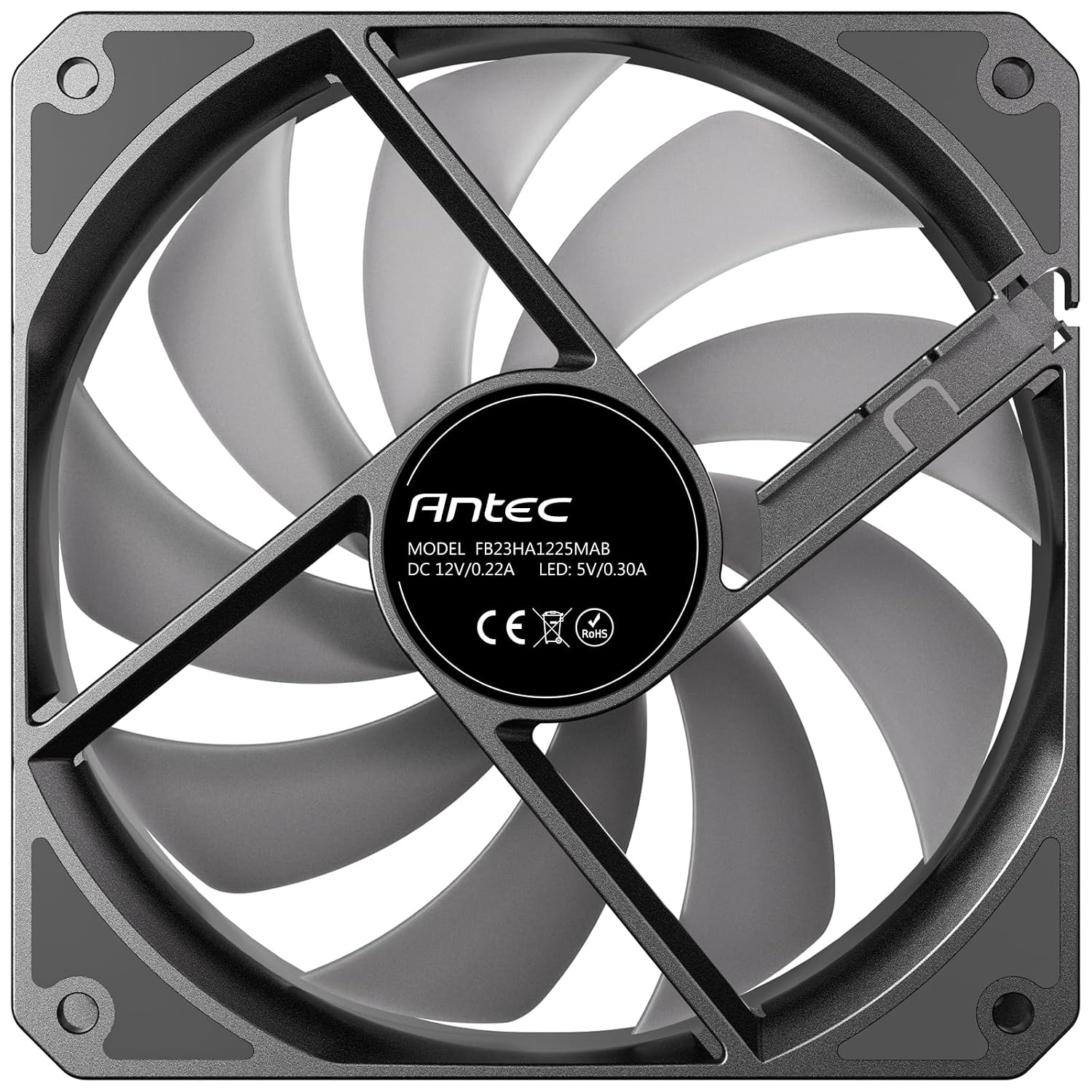 Antec P12R ARGB Reverse PWM 120mm Fan - 4-Pin Black High-Airflow ...
