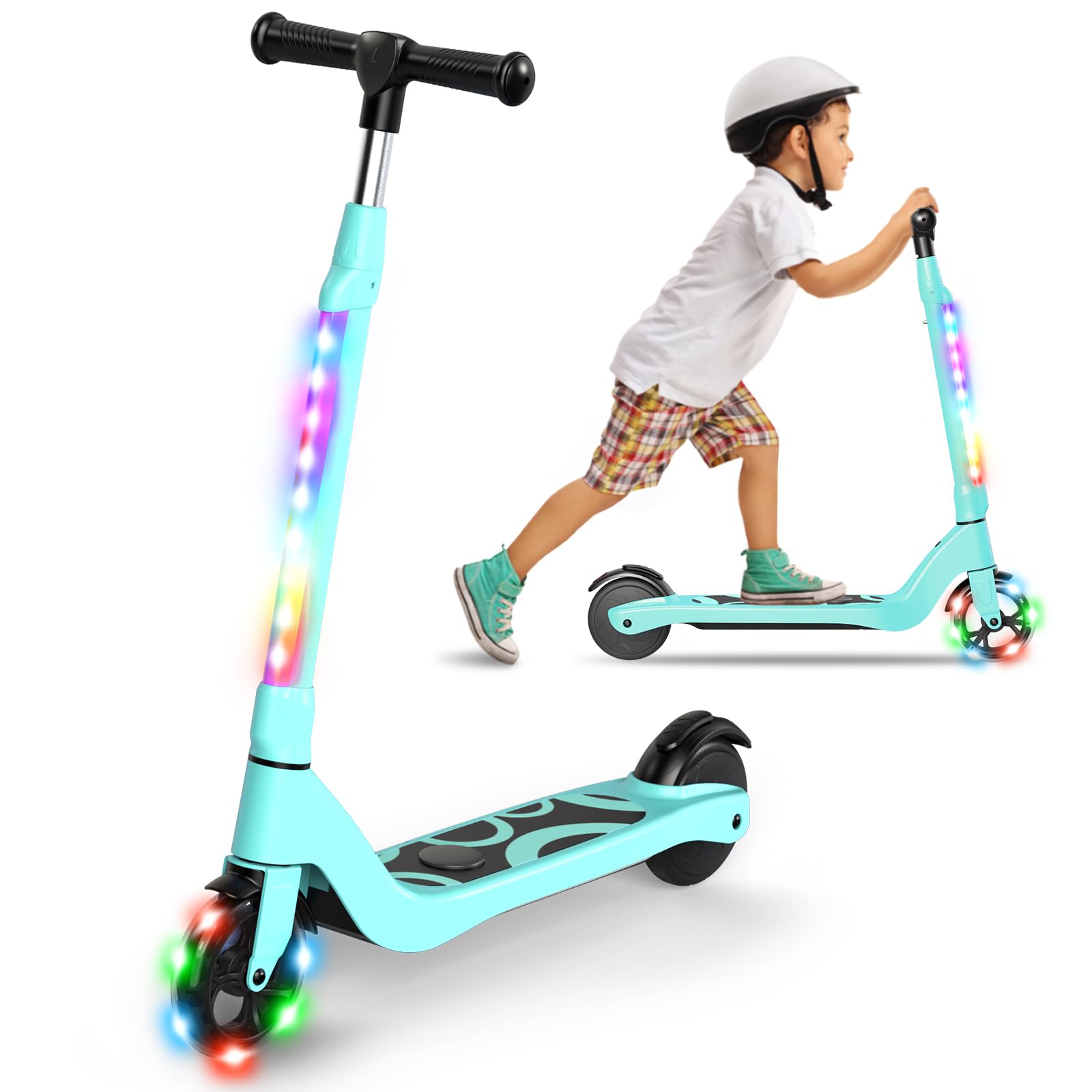 Sisigad Trotinette Elettrico Bambino con Luce LED