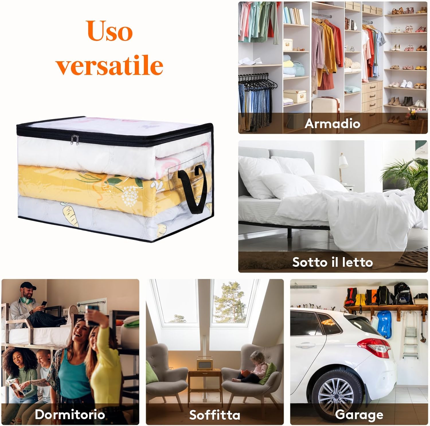 Lifewit 6 Scatole per Vestiti Trasparenti 60L - immagine 7