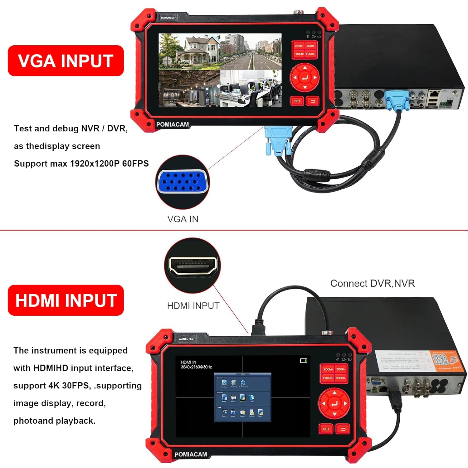 Tester Telecamera CCTV HD-2950 8MP 5 pollici TFT-LCD - immagine 4