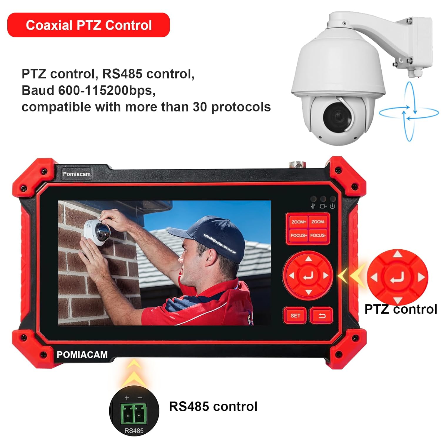 Tester Telecamera CCTV HD-2950 8MP 5 pollici TFT-LCD - immagine 7