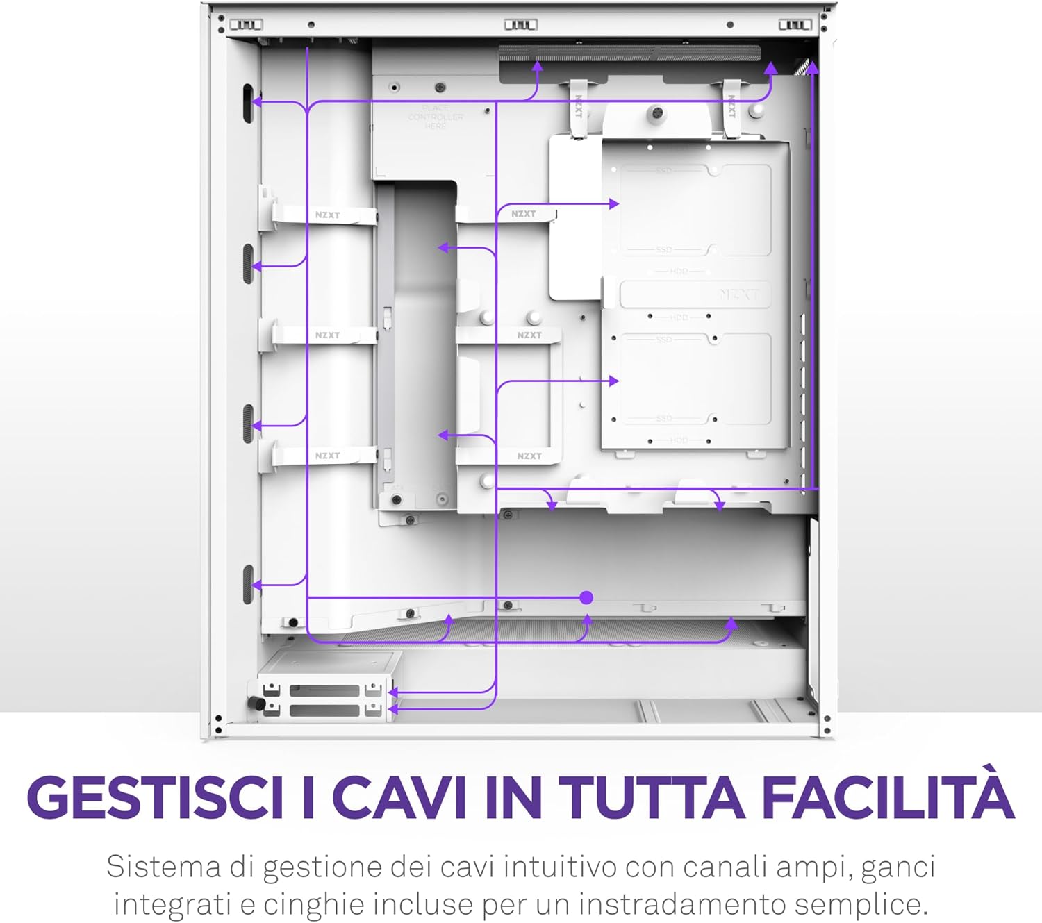 Nzxt H7 Flow - Case Airflow ATX Mid-Tower, Bianco - immagine 6