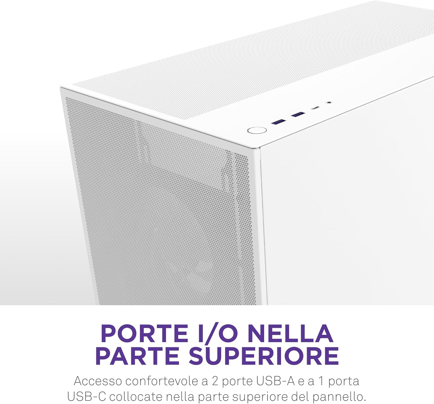 Nzxt H7 Flow - Case Airflow ATX Mid-Tower, Bianco - immagine 8