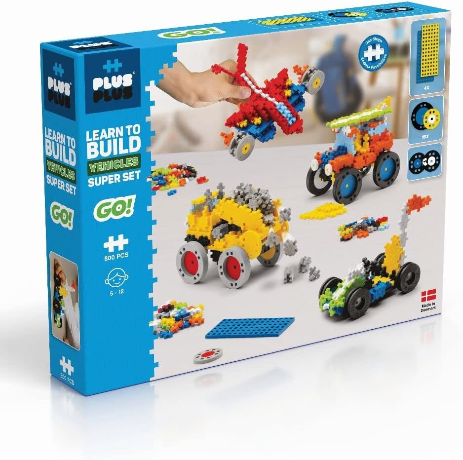 Plus-Plus Go! Super Set Veicoli PP7016-800 Pezzi, Multicolore - immagine 18