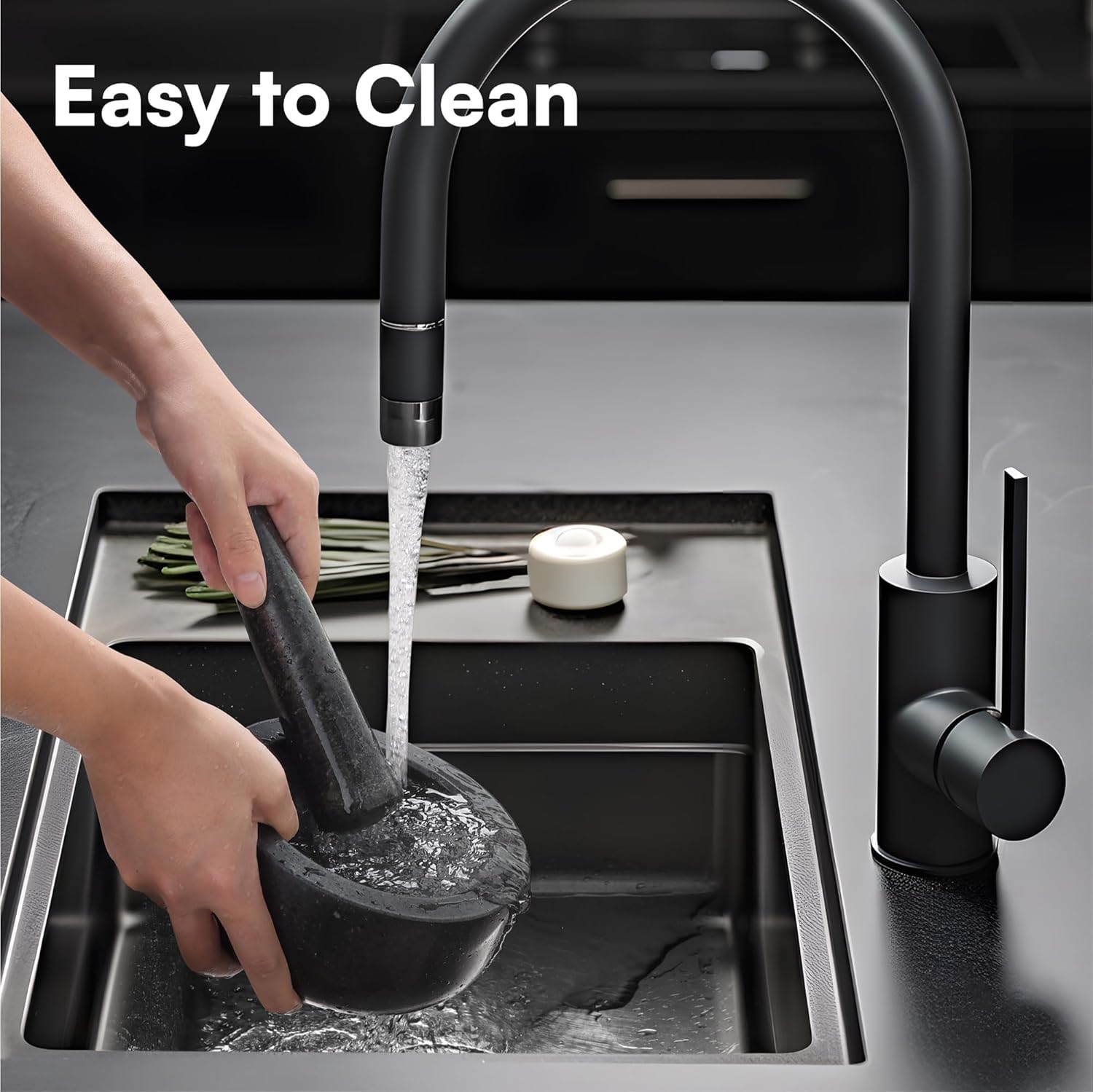 H&s Mortaio con Pestello in Granito Ø 16 cm - immagine 5