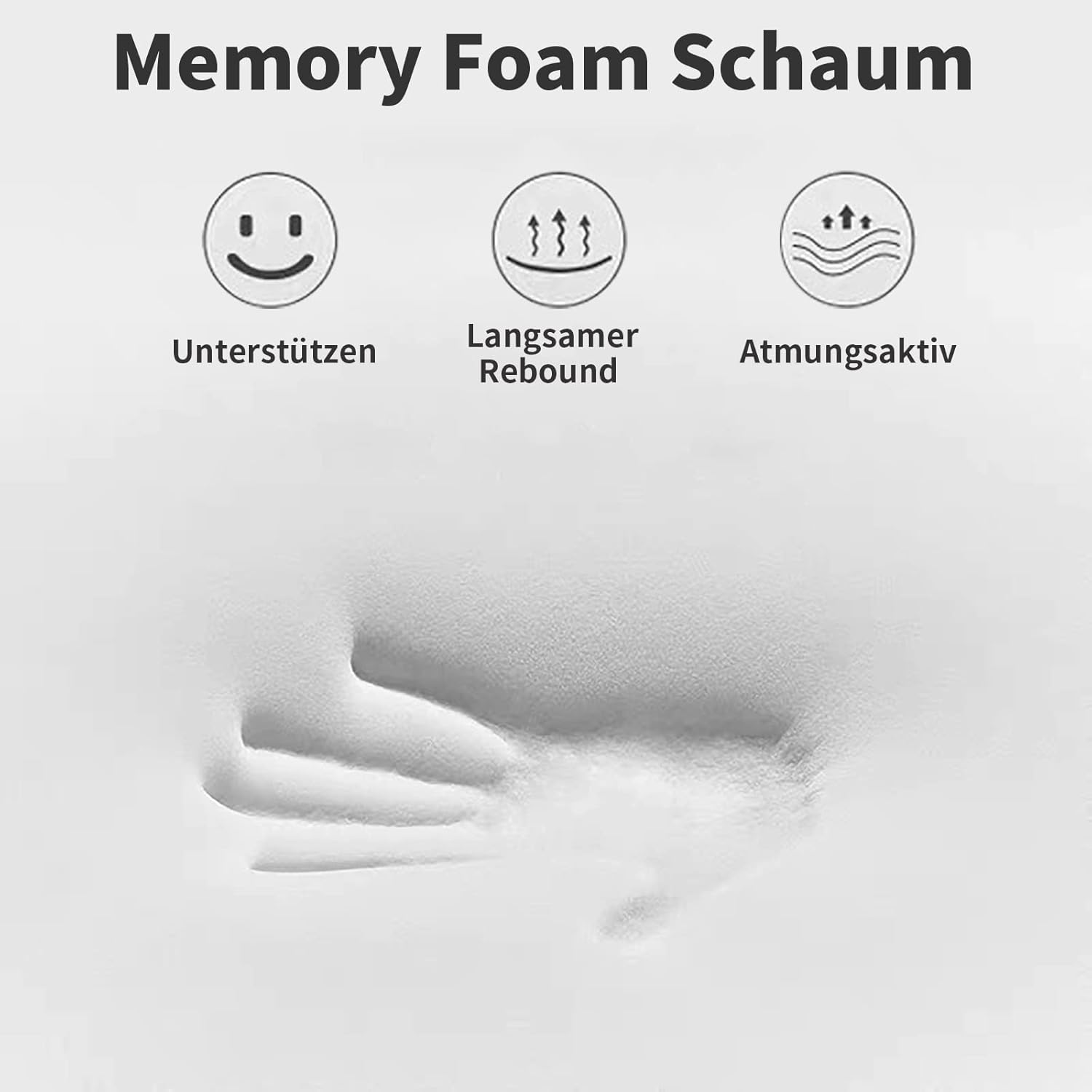 Lamb Cuscino Cervicale Memory Foam, Antirussamento - immagine 5