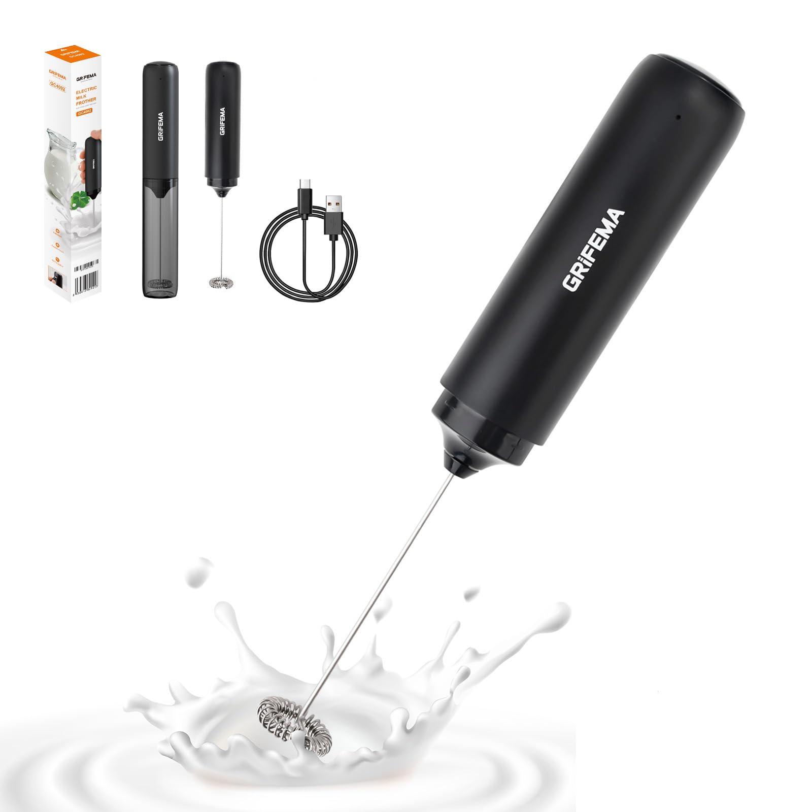 Grifema Frullino Montalatte Elettrico Ricaricabile
