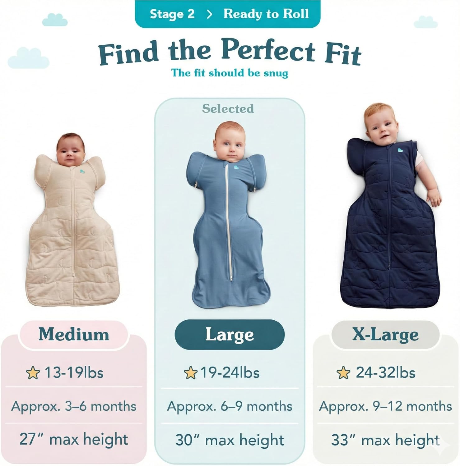 Love To Dream™ Swaddle UP™ Transition Bag Large 1.5 Tog - immagine 3