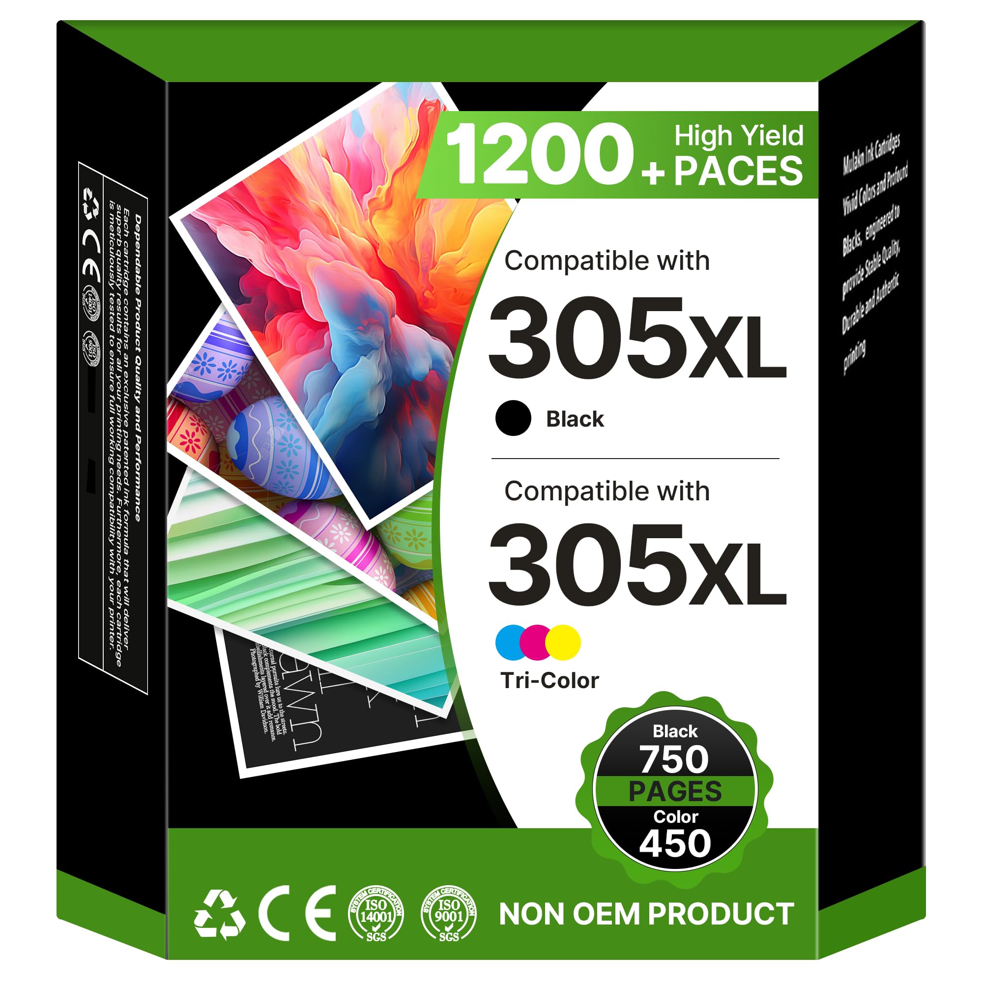 305XL Multipack Cartucce Ricambio per HP DeskJet/Envy (2-P)