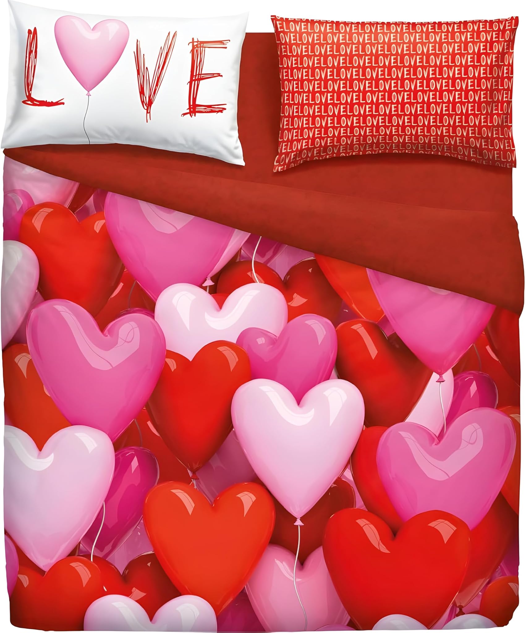 Bassetti Set Copripiumino Matrimoniale Stampa Digitale (Love)