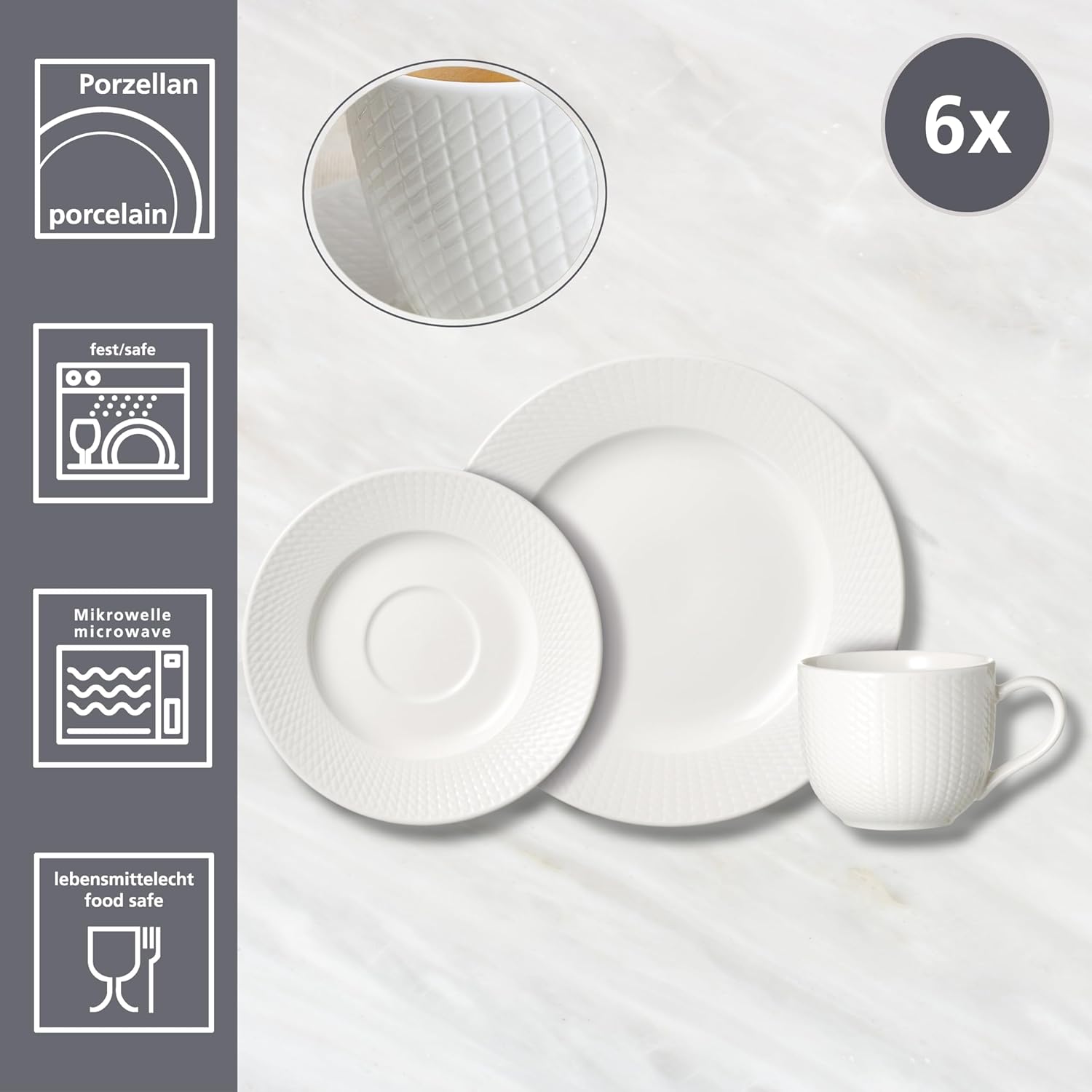 Servizio da caffè con zaffiro, 18 pezzi - immagine 2