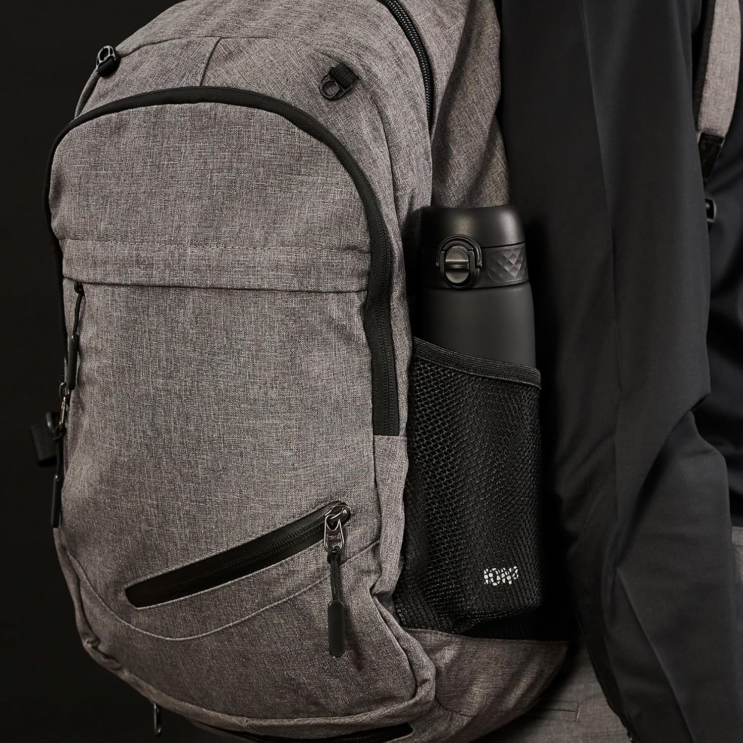 Ion8 Bottiglia d'acqua Sottile 500ml, Nero - immagine 6