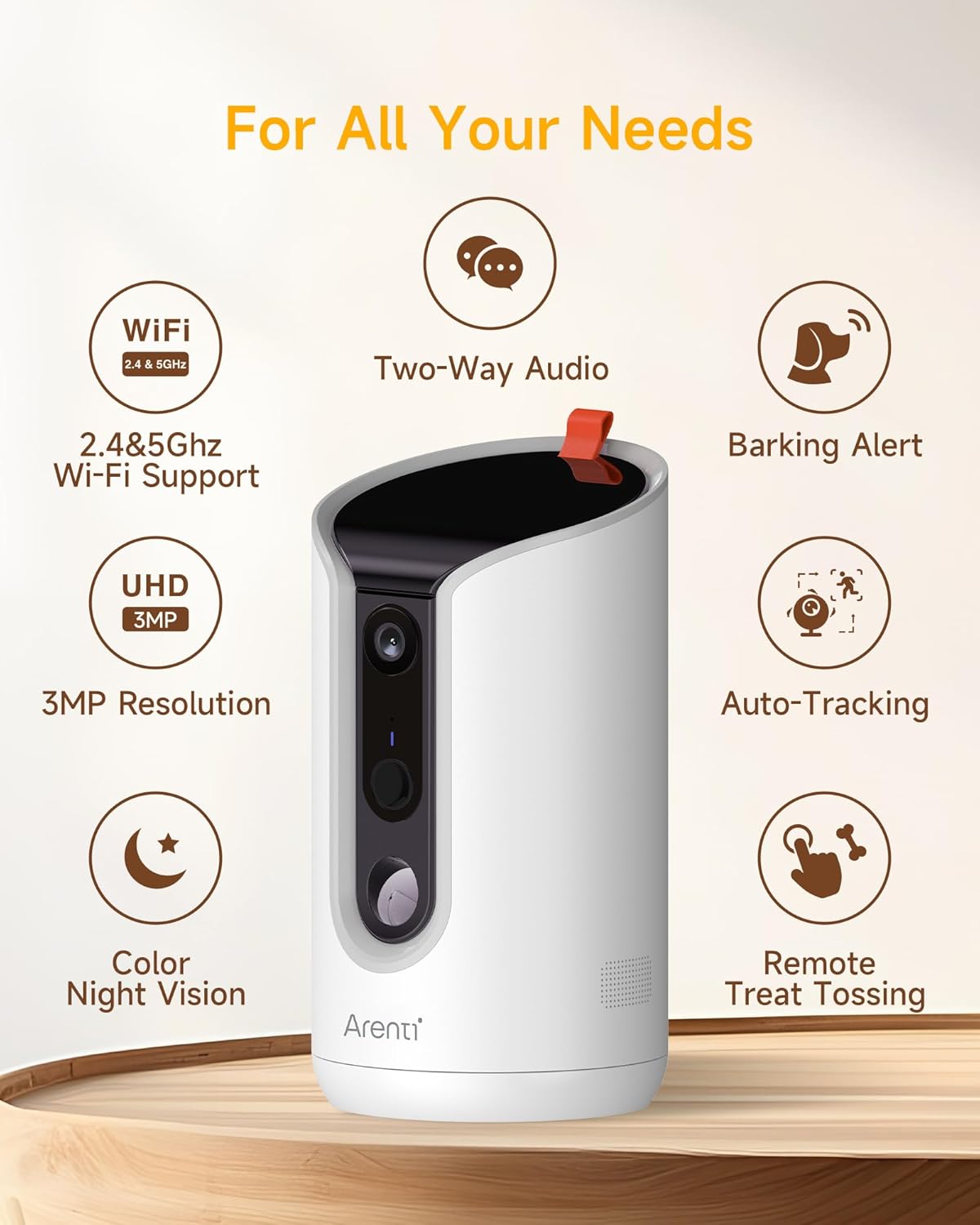 Arenti Dispenser Automatico Cibo Gatti WiFi con Telecamera 3MP - immagine 2