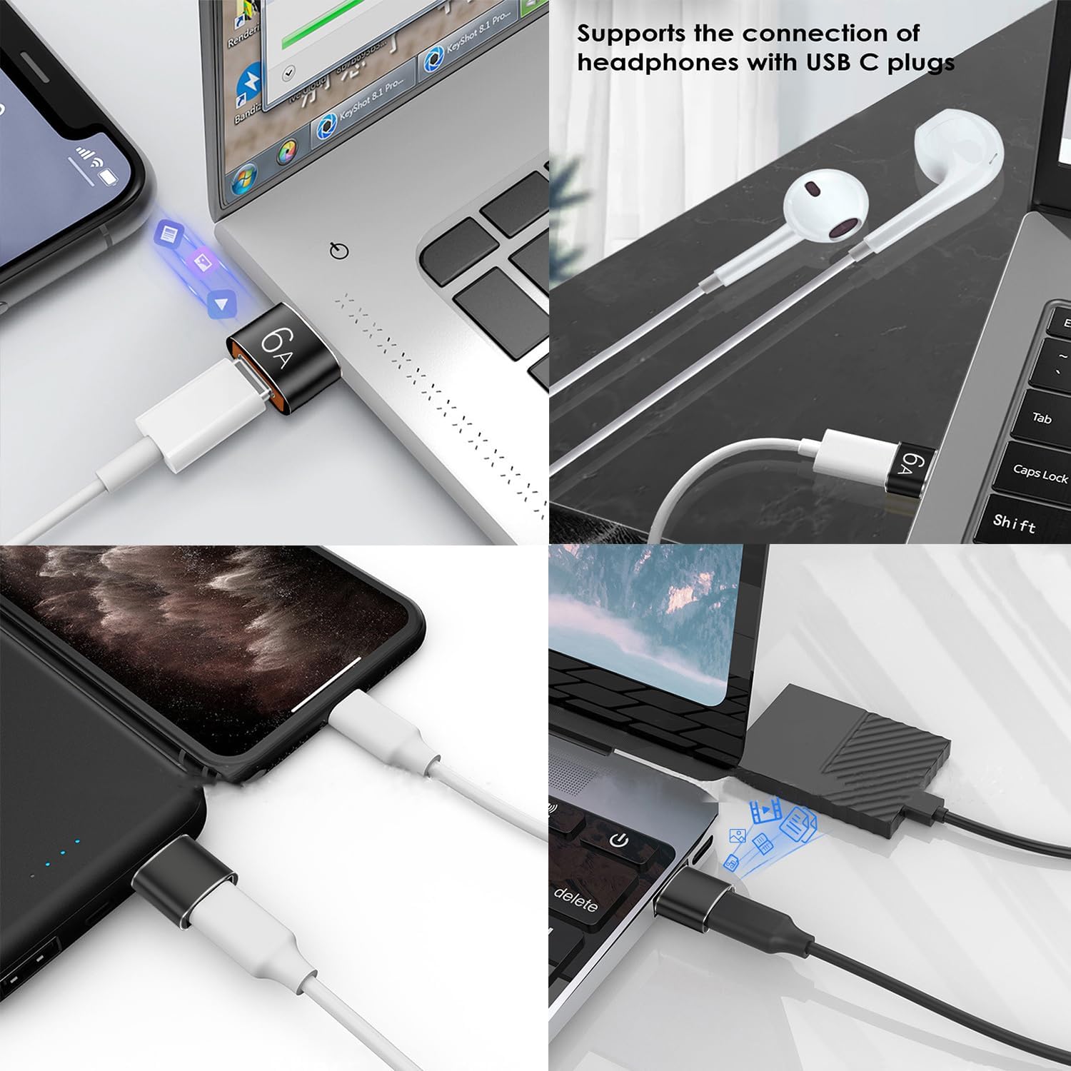 Adattatore USB a USB C (4 Pezzi) - immagine 7