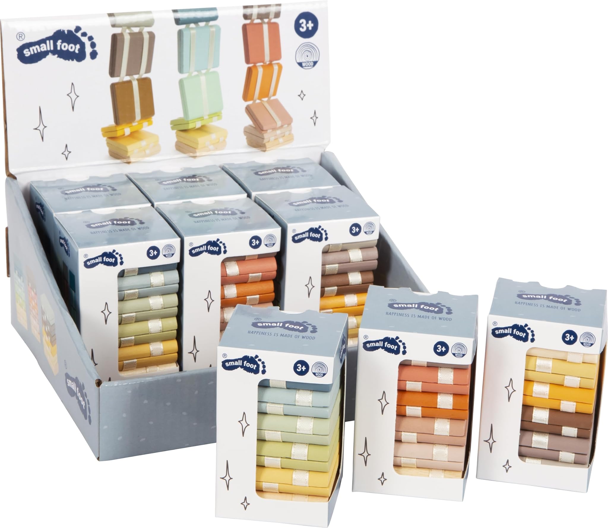 small foot Display Scala di Giacobbe in Legno, Set da 9