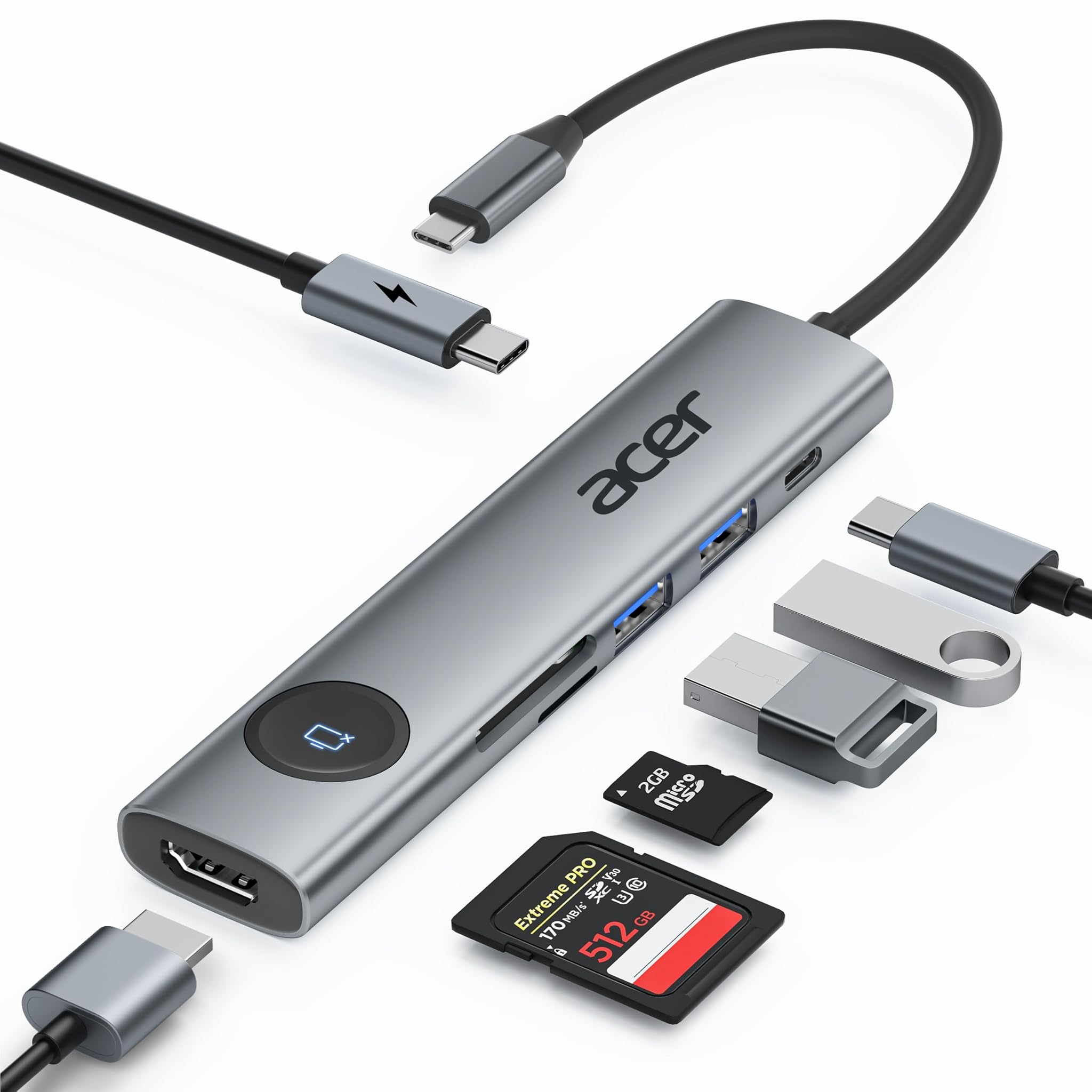 Acer USB C Hub 7-in-1 - HDMI 4K@60Hz, PD 100W