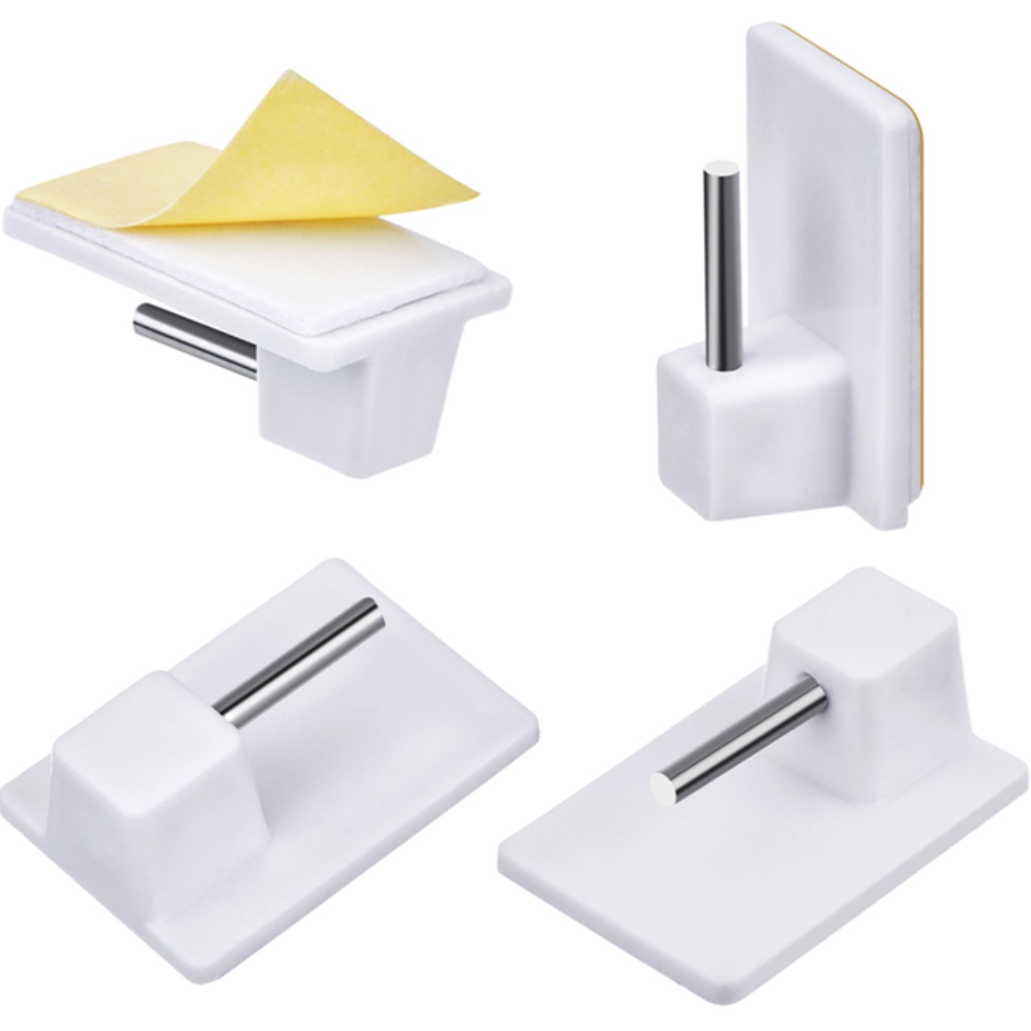 Ancrown 20 Ganci Autoadesivi per Finestre, Bianchi