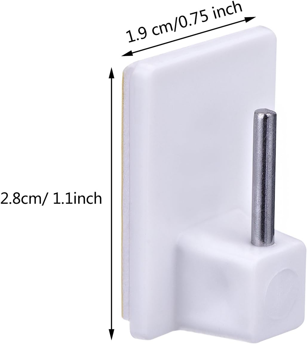 Ancrown 20 Ganci Autoadesivi per Finestre, Bianchi - immagine 2