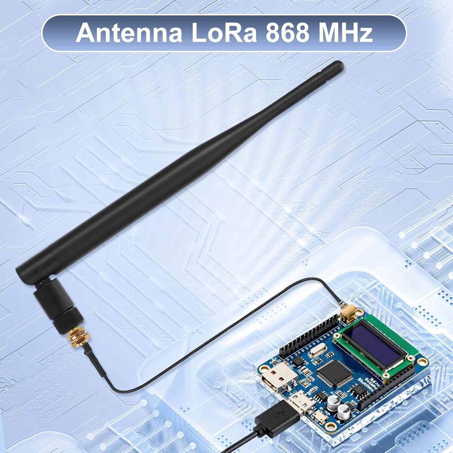 Set 3 Antenne LoRa 5dBi con Cavo IPEX a SMA - immagine 3