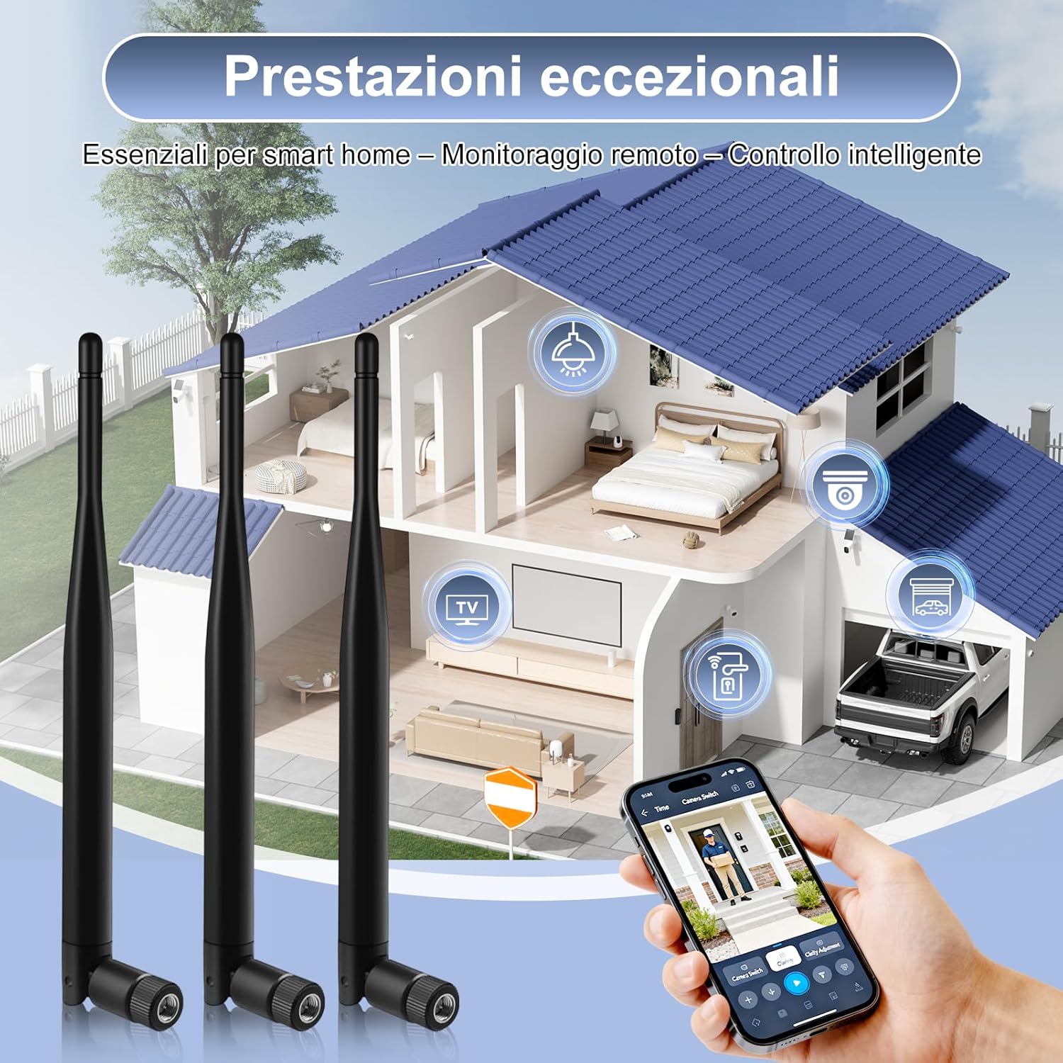 Set 3 Antenne LoRa 5dBi con Cavo IPEX a SMA - immagine 4