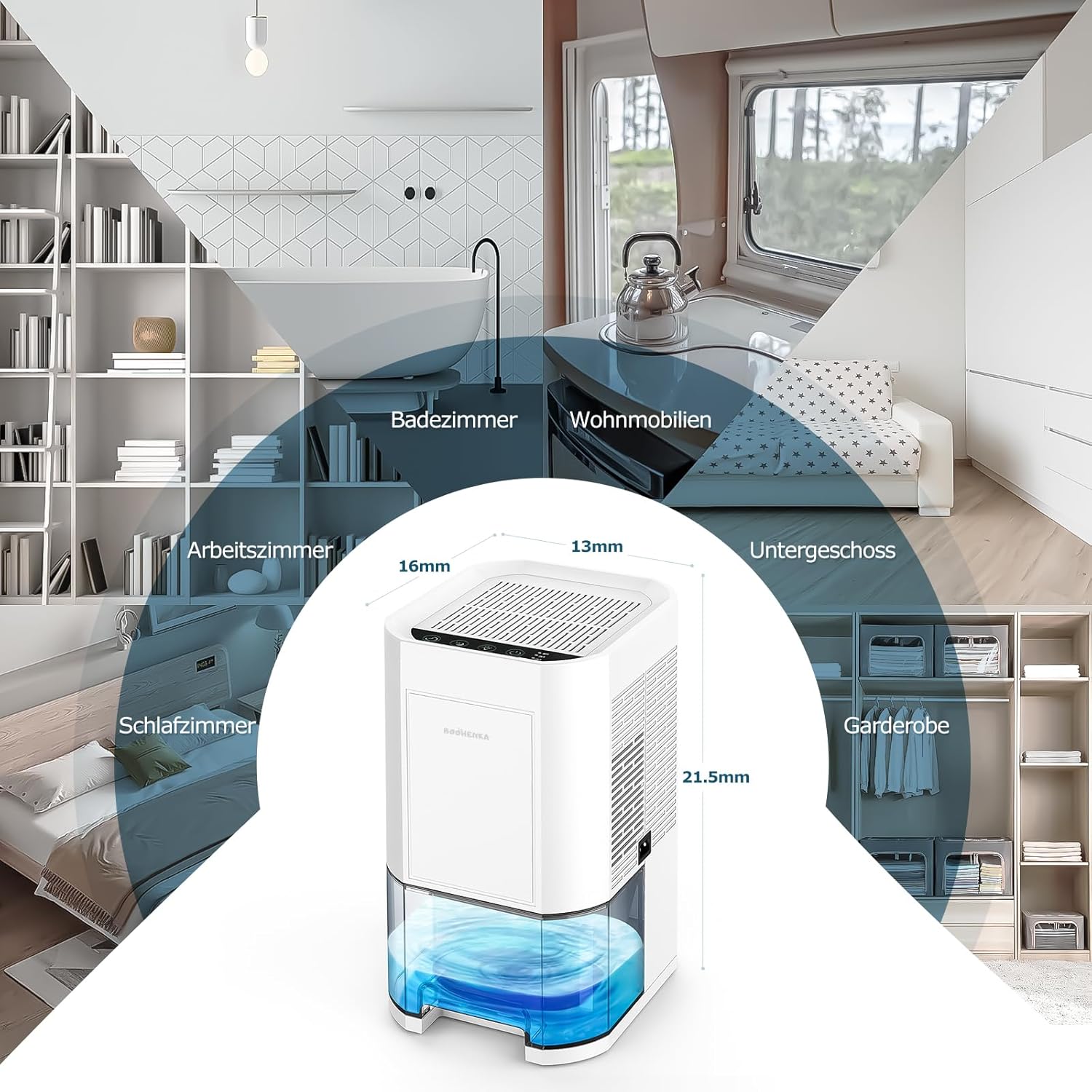 Deumidificatore Elettrico 1200ml con Timer - immagine 4