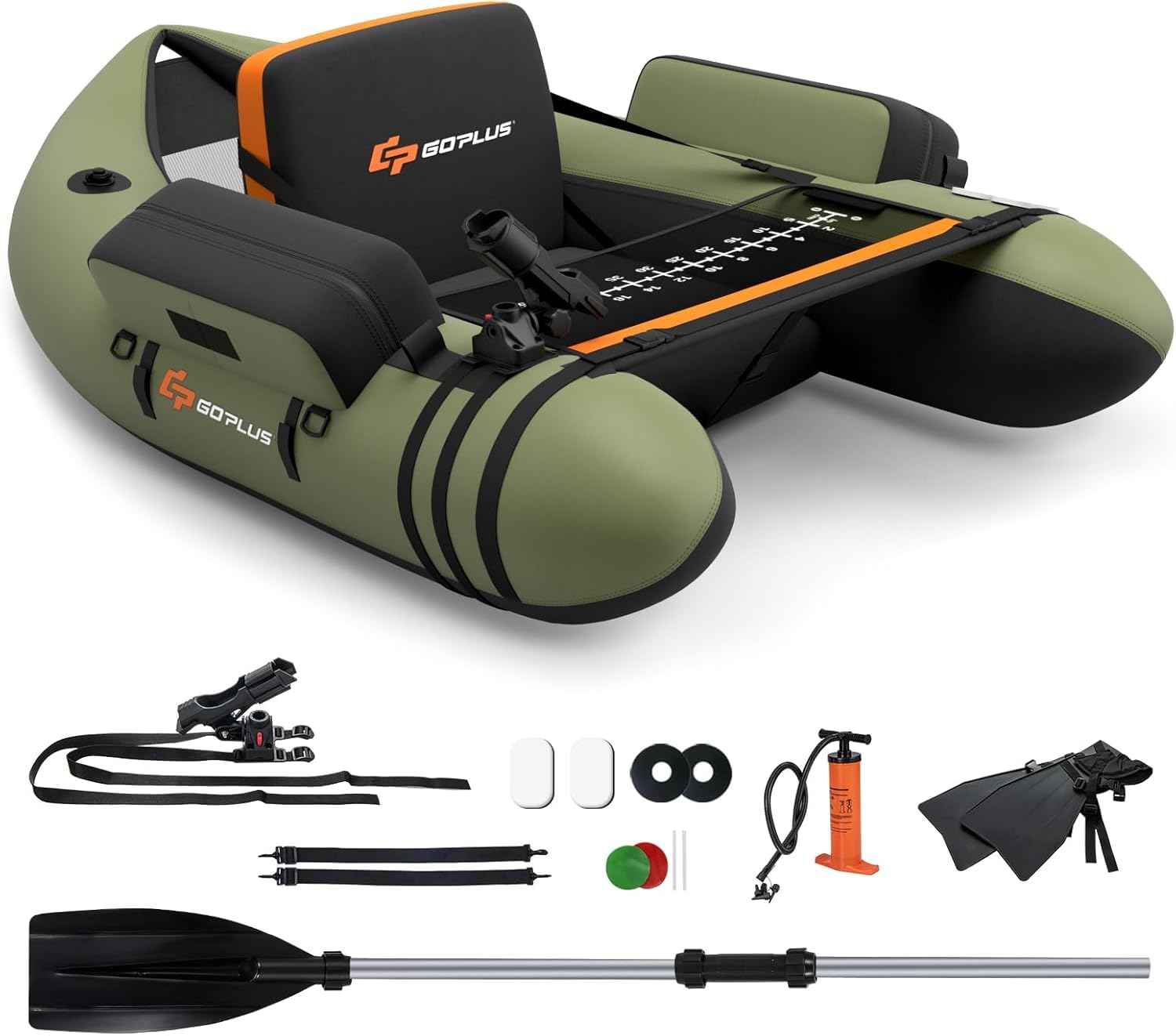 Fantask Barca Gonfiabile da Pesca 150kg, Verde