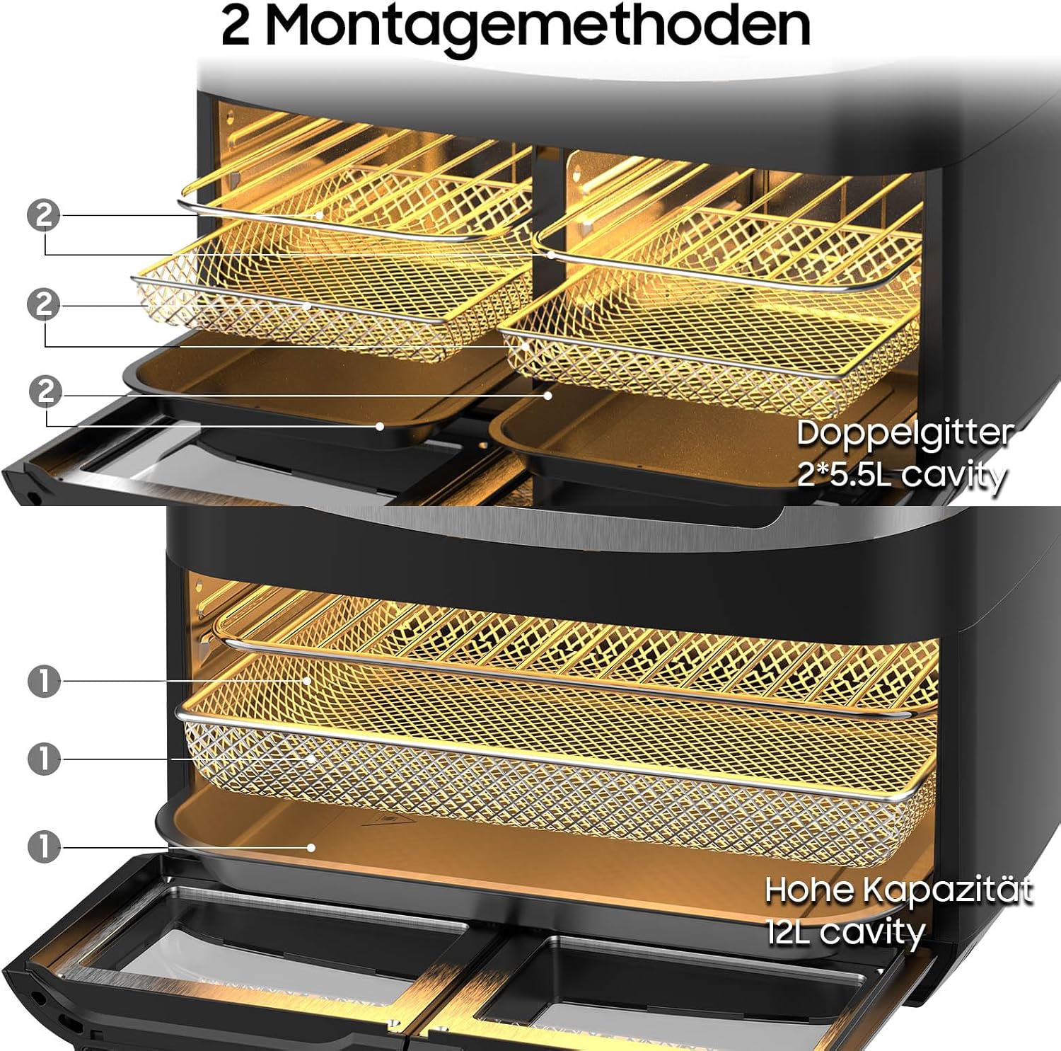 iceagle Friggitrice ad Aria 12 Litri Dual Zone 2600W - immagine 4