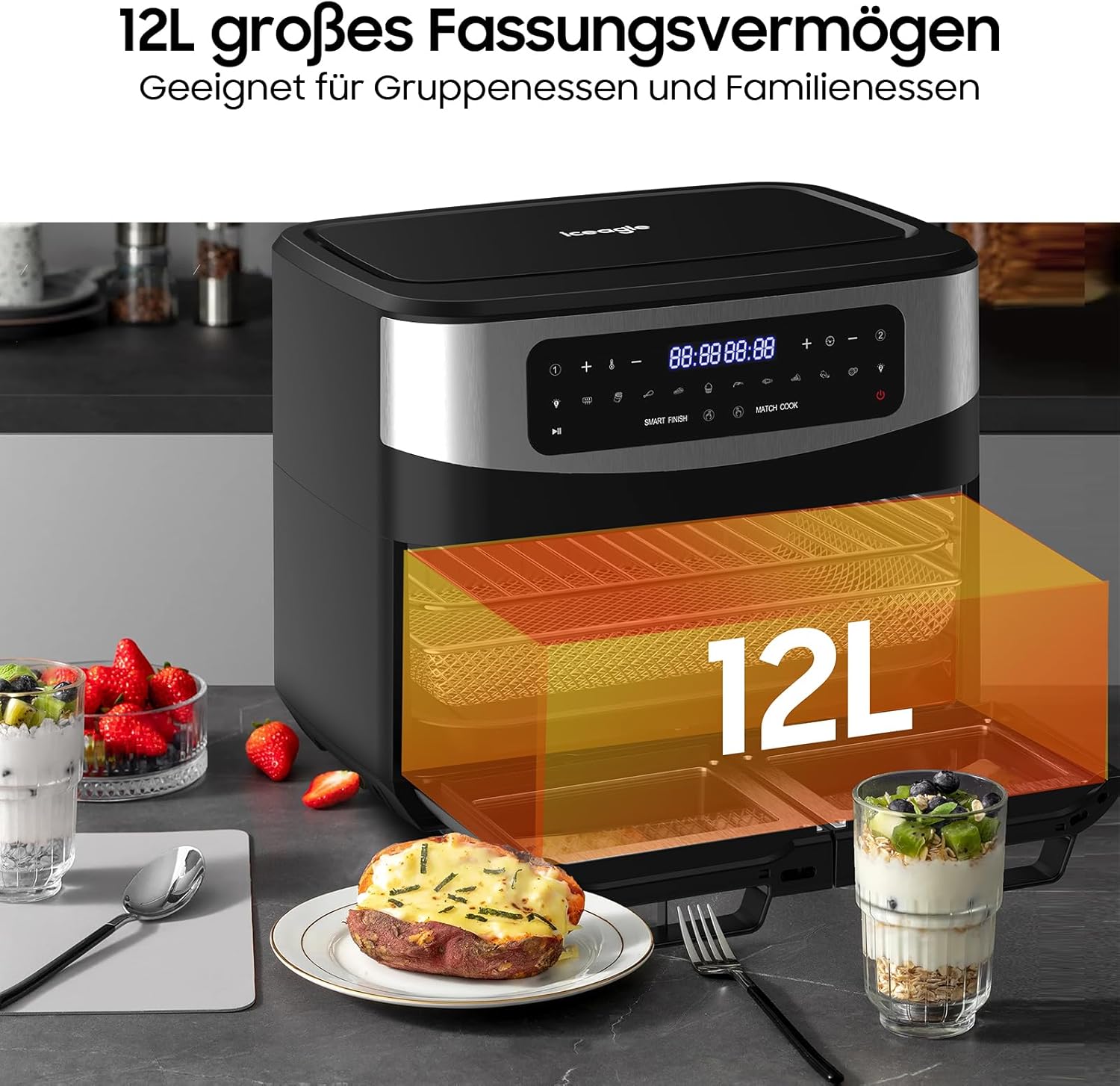 iceagle Friggitrice ad Aria 12 Litri Dual Zone 2600W - immagine 5