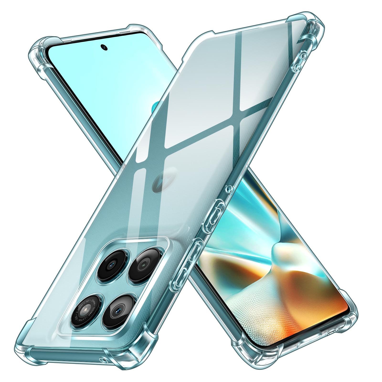 Ivoler Cover per Motorola Moto Edge 60 Fusion/Edge 60 5G Trasparente