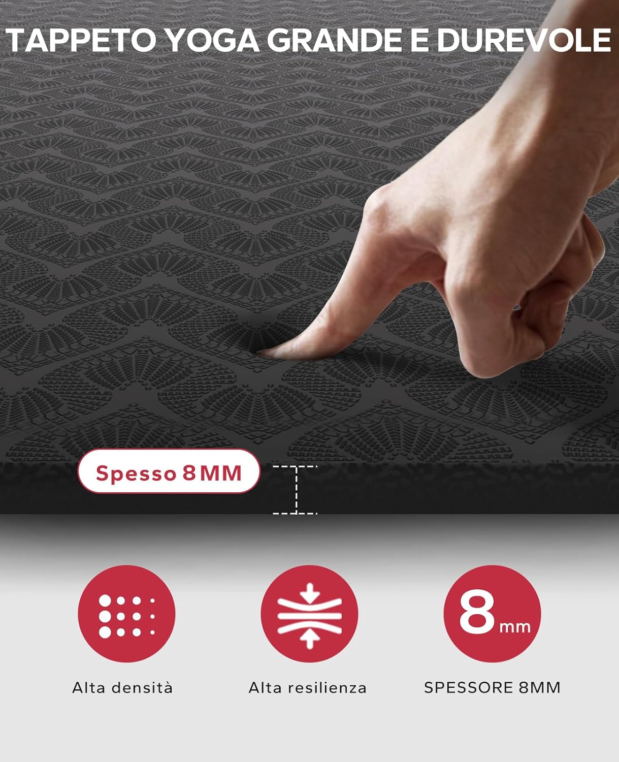 Hapbear Tappetino Yoga Grande Antiscivolo Professionale - immagine 4