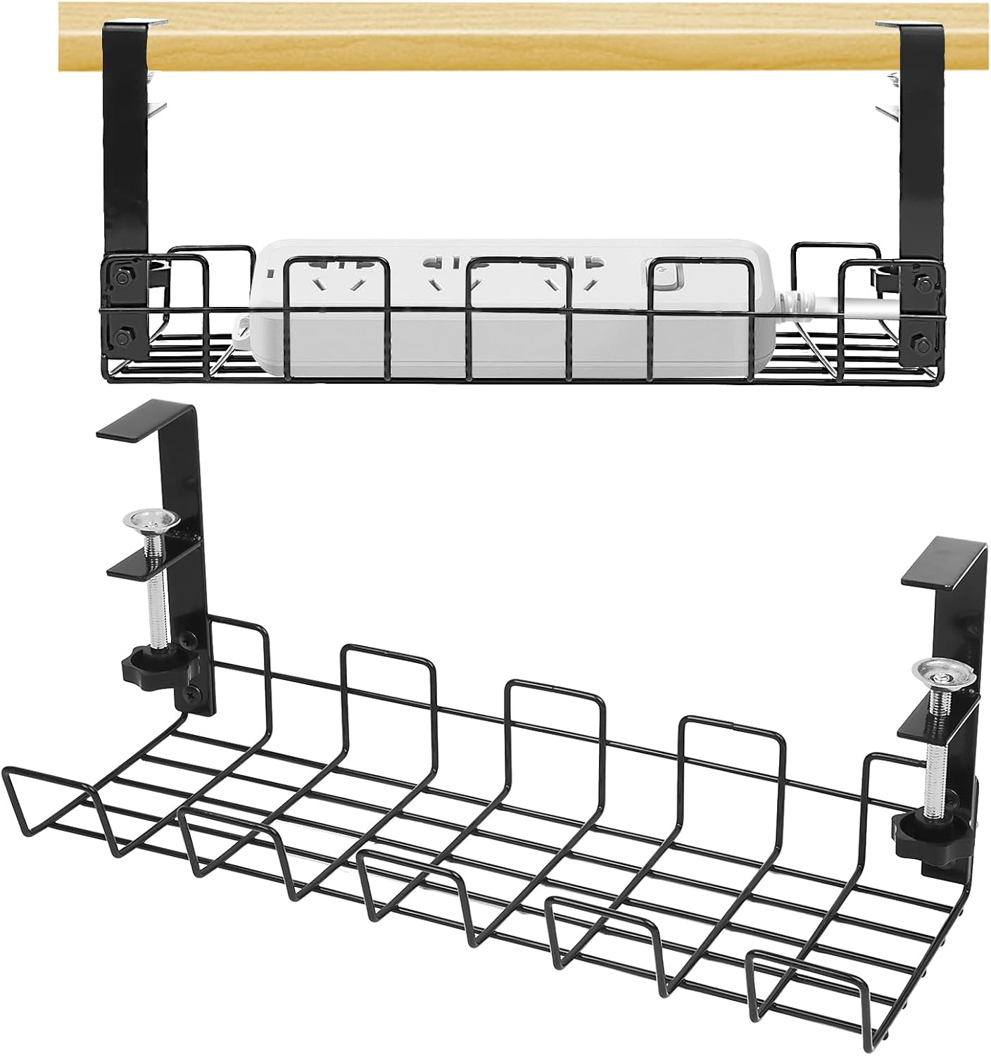 Porta Cavi Scrivania - Cable Management Senza Trapano - immagine 1