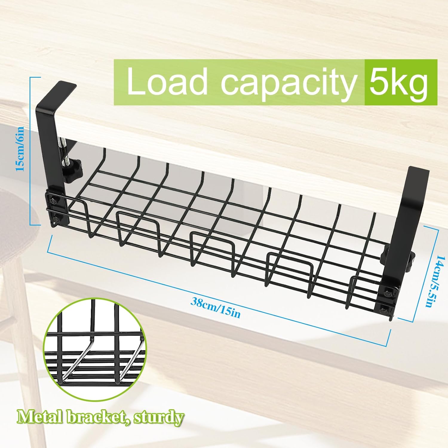 Porta Cavi Scrivania - Cable Management Senza Trapano - immagine 4