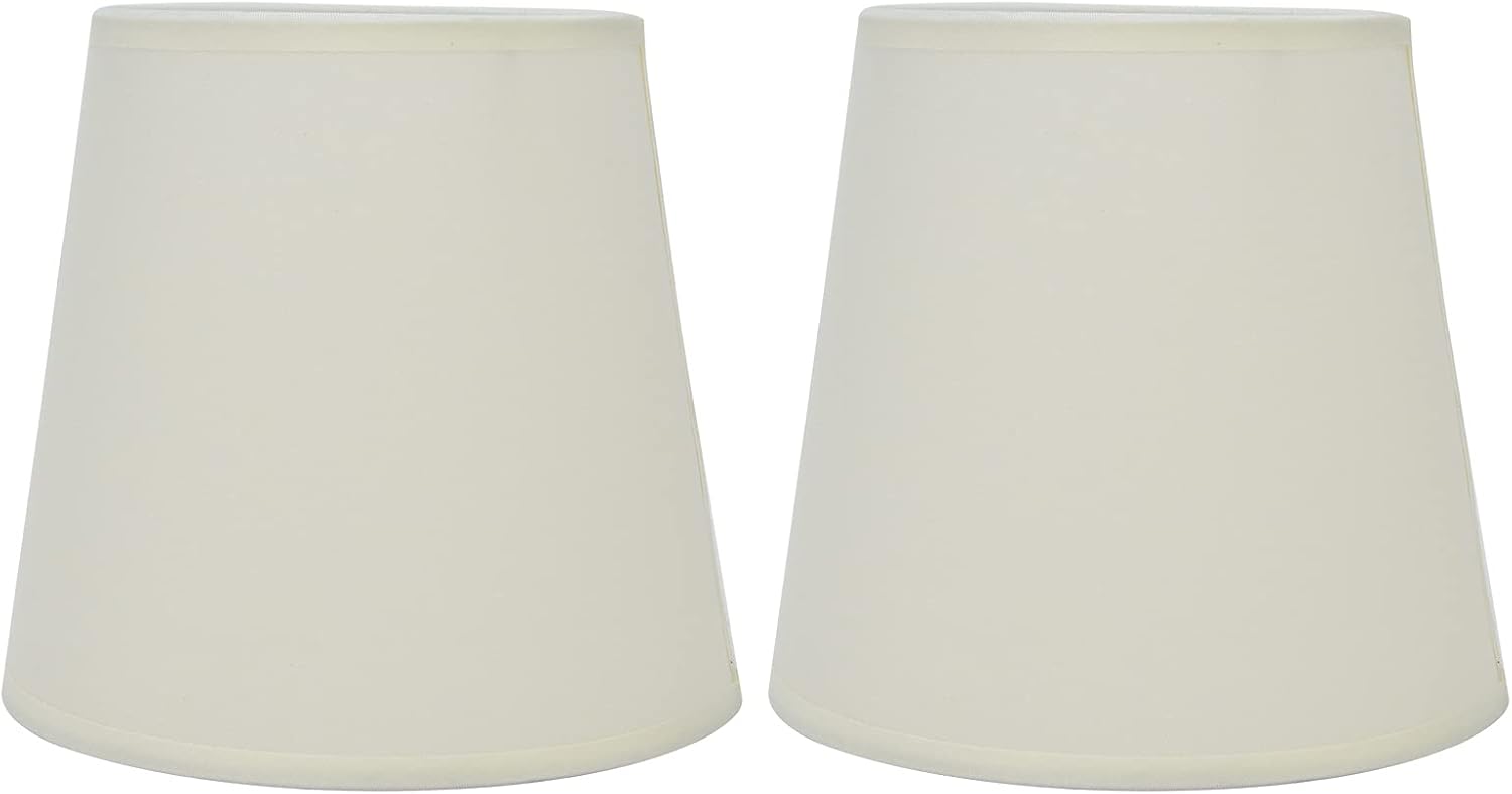 Paralume in Tessuto Clip On E14 (2 Pezzi), Bianco