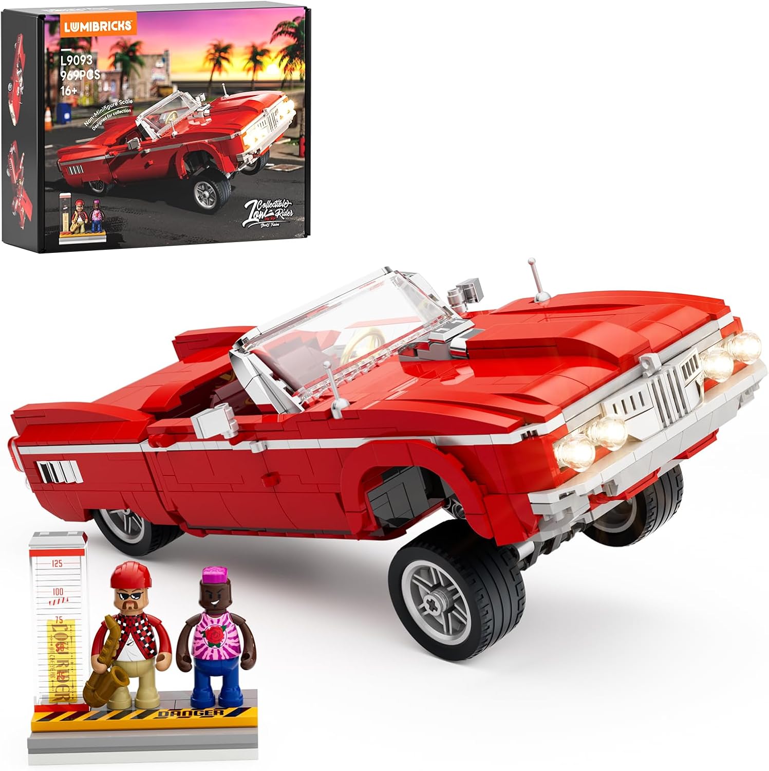 L9093 - Modellino Lowrider Big Red con Luce, 969 pezzi - immagine 1