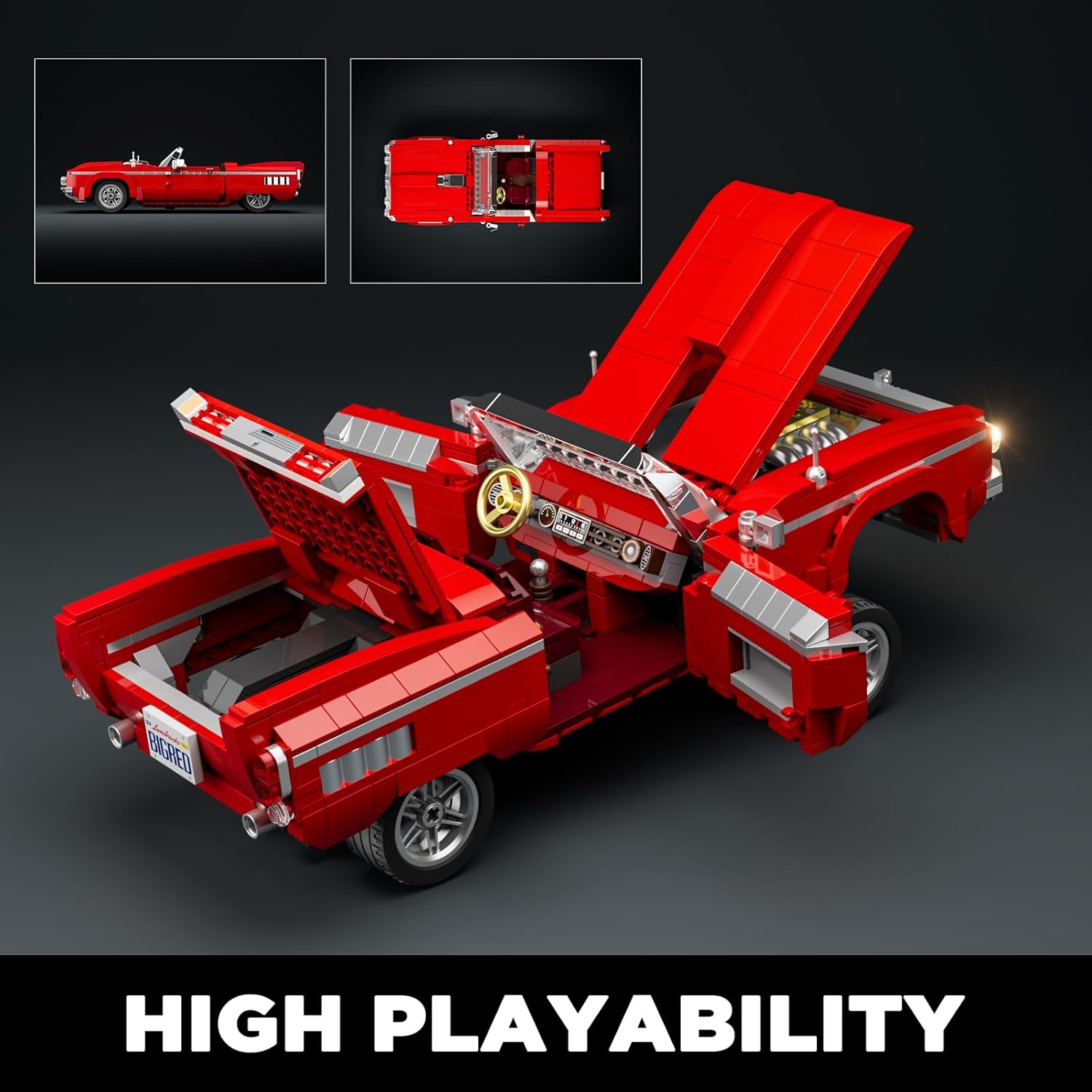 L9093 - Modellino Lowrider Big Red con Luce, 969 pezzi - immagine 2