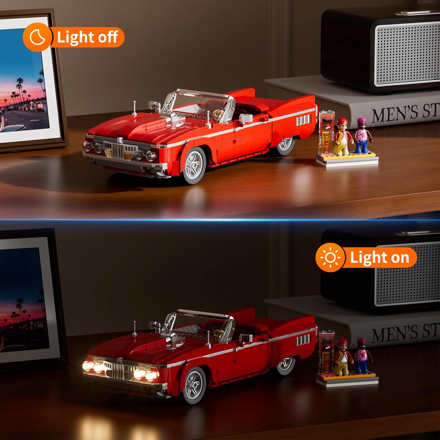 L9093 - Modellino Lowrider Big Red con Luce, 969 pezzi - immagine 3