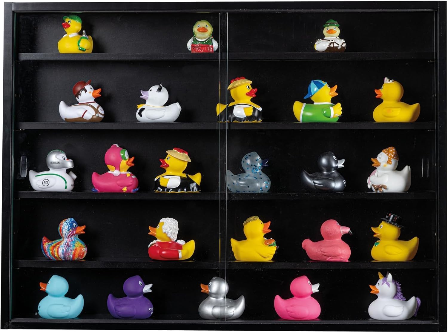 Inter Link Espositore da Parete in Vetro Nero - immagine 2