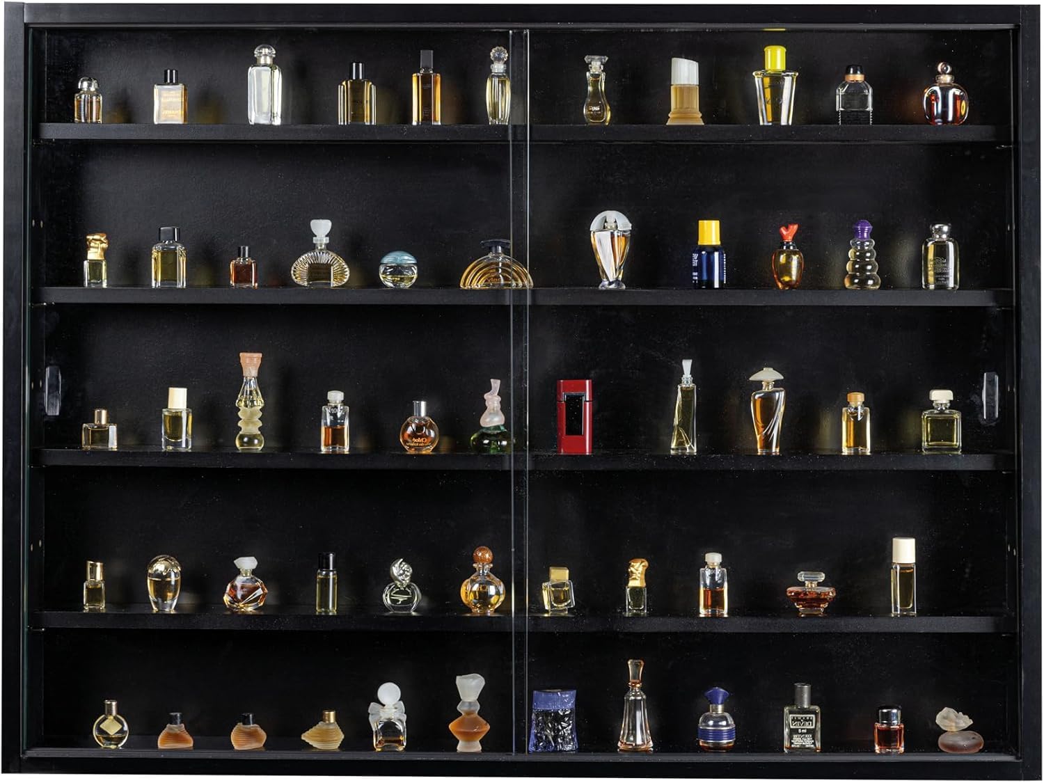 Inter Link Espositore da Parete in Vetro Nero - immagine 3