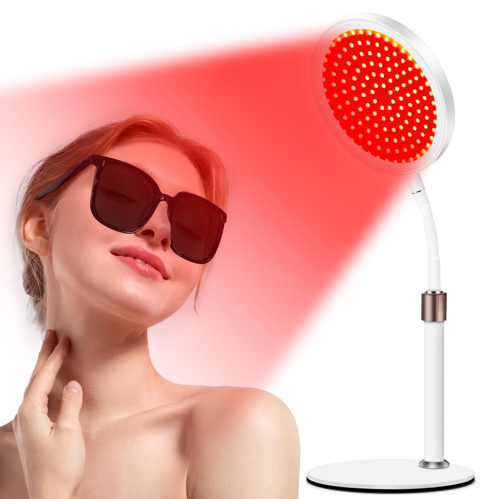 Hottoerak Lampada da Tavolo Infrarossa Rosso-Blu 100 LED