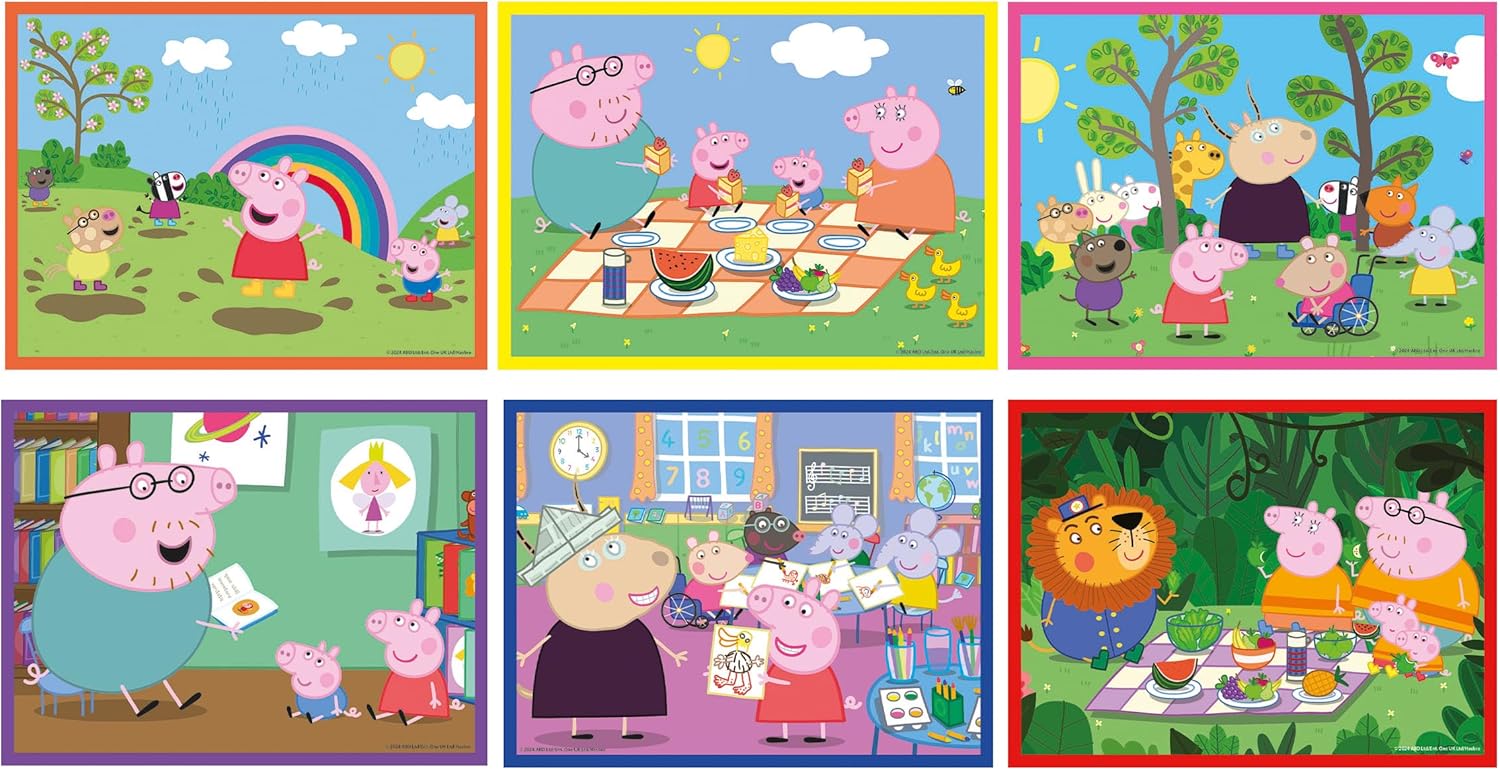 Clementoni - Peppa Pig Puzzle Cubi 12 Pezzi - immagine 2