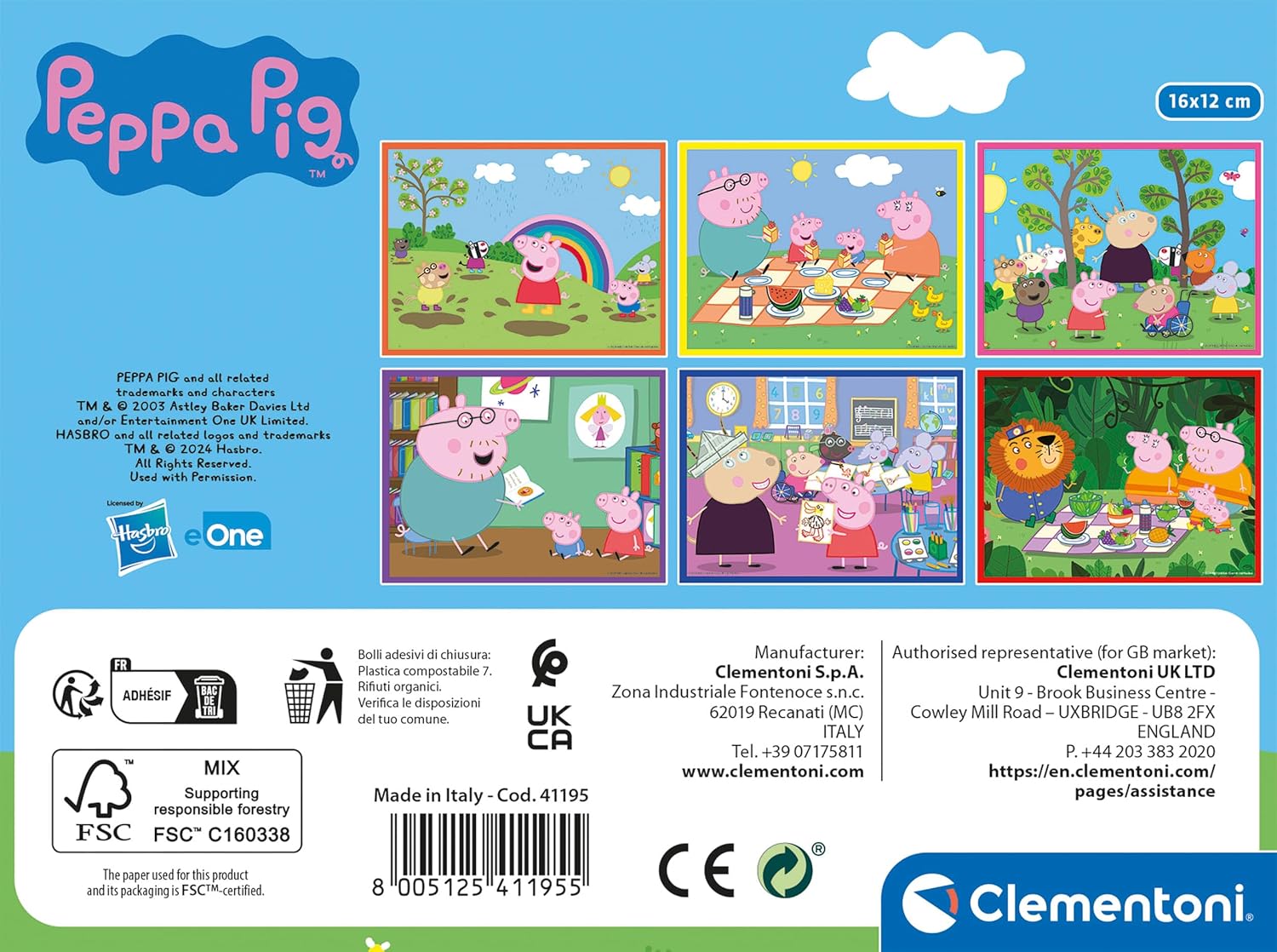 Clementoni - Peppa Pig Puzzle Cubi 12 Pezzi - immagine 3