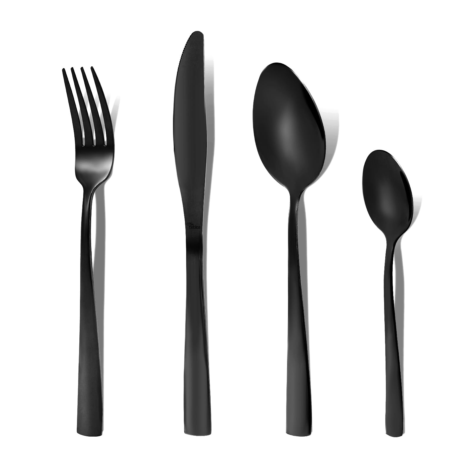 Otto Koning Set Posate 32 Pezzi Nere per 8 Persone