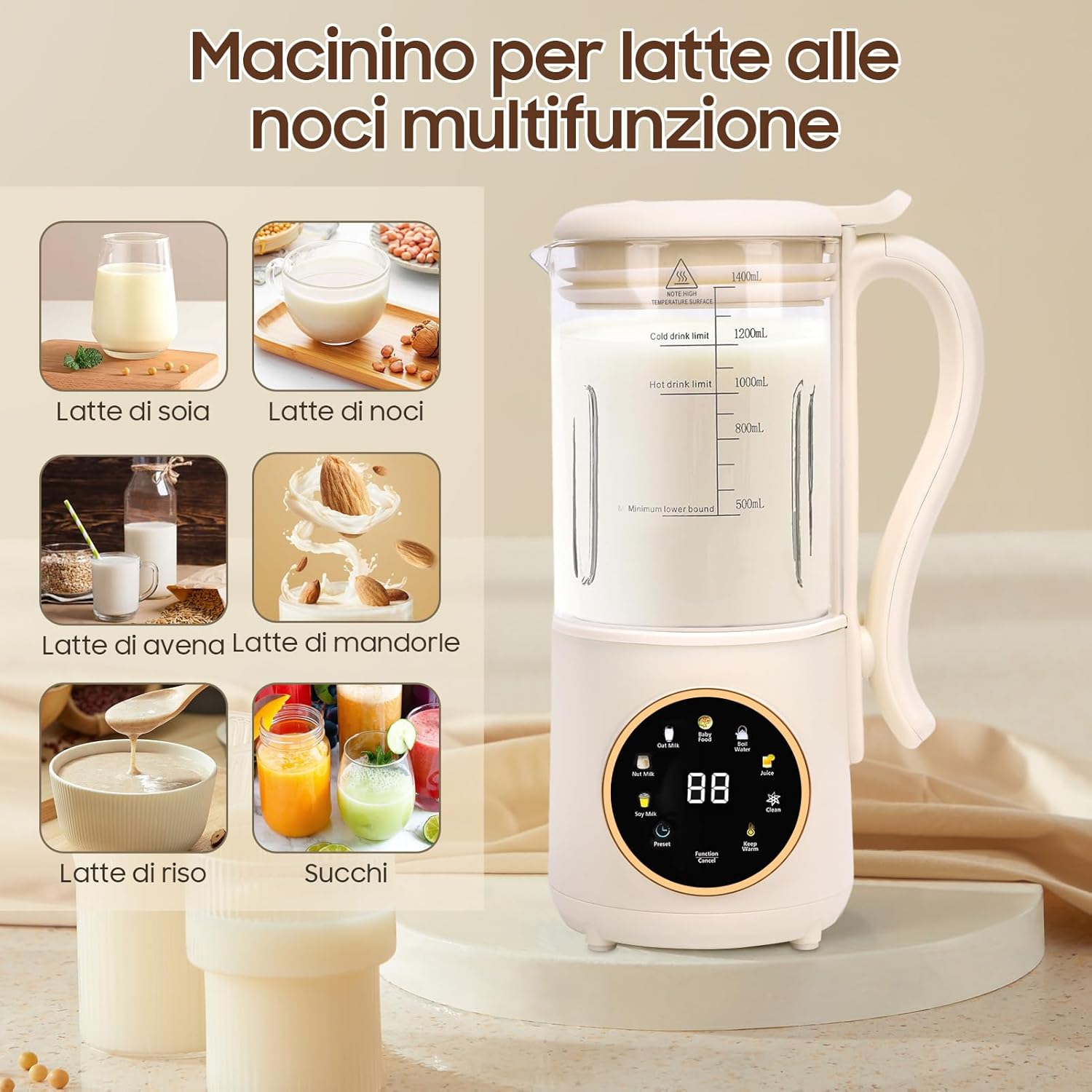 Macchina per Latte Vegetale Automatica 1400ml - immagine 2