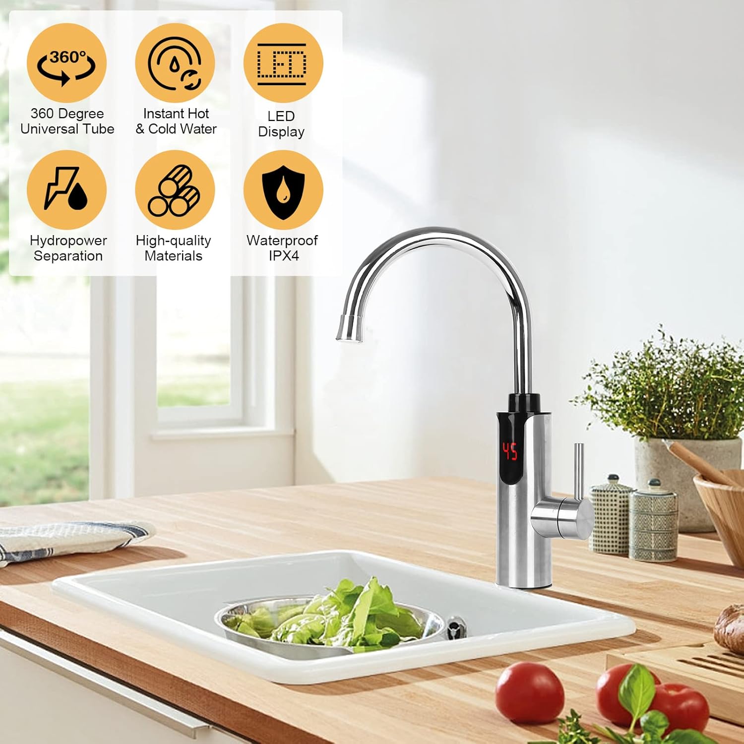 Ceiever Rubinetto Acqua Calda Istantanea 220V 3300W - immagine 2