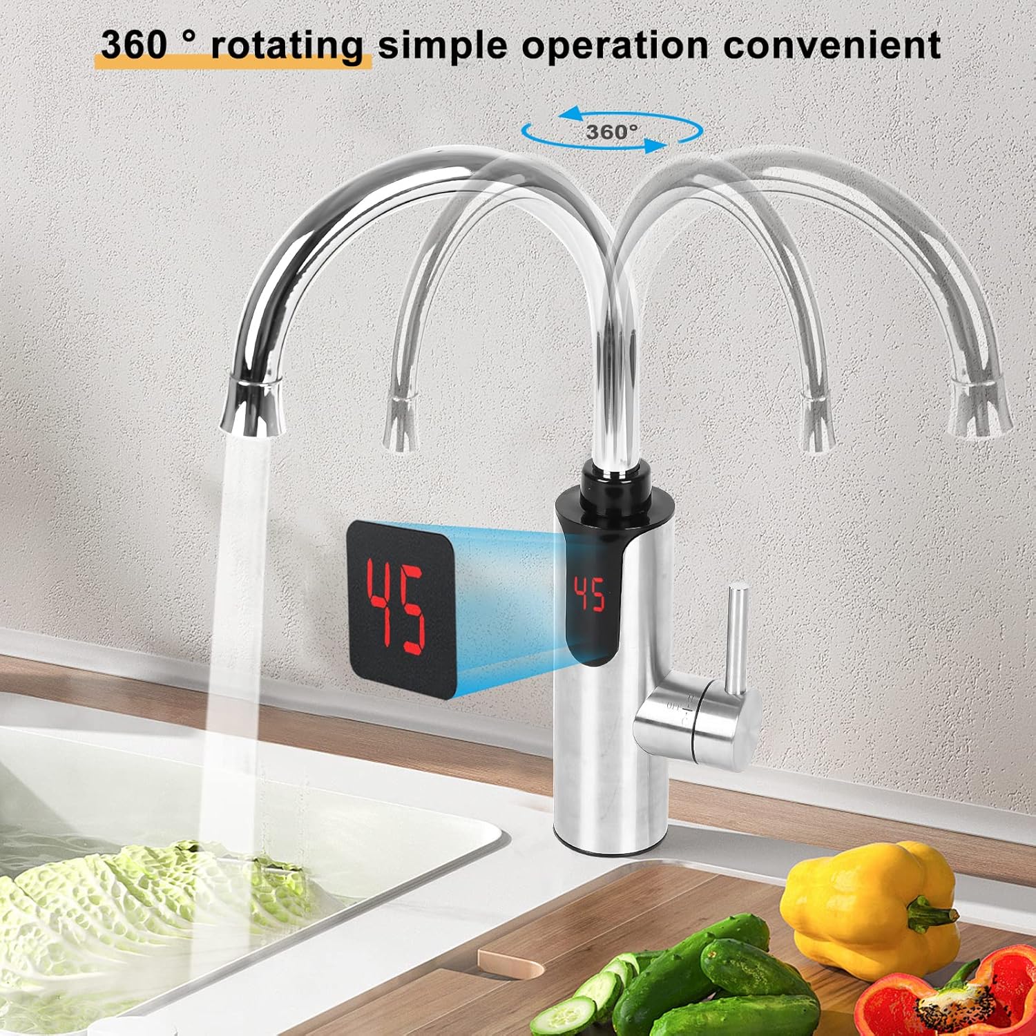 Ceiever Rubinetto Acqua Calda Istantanea 220V 3300W - immagine 4